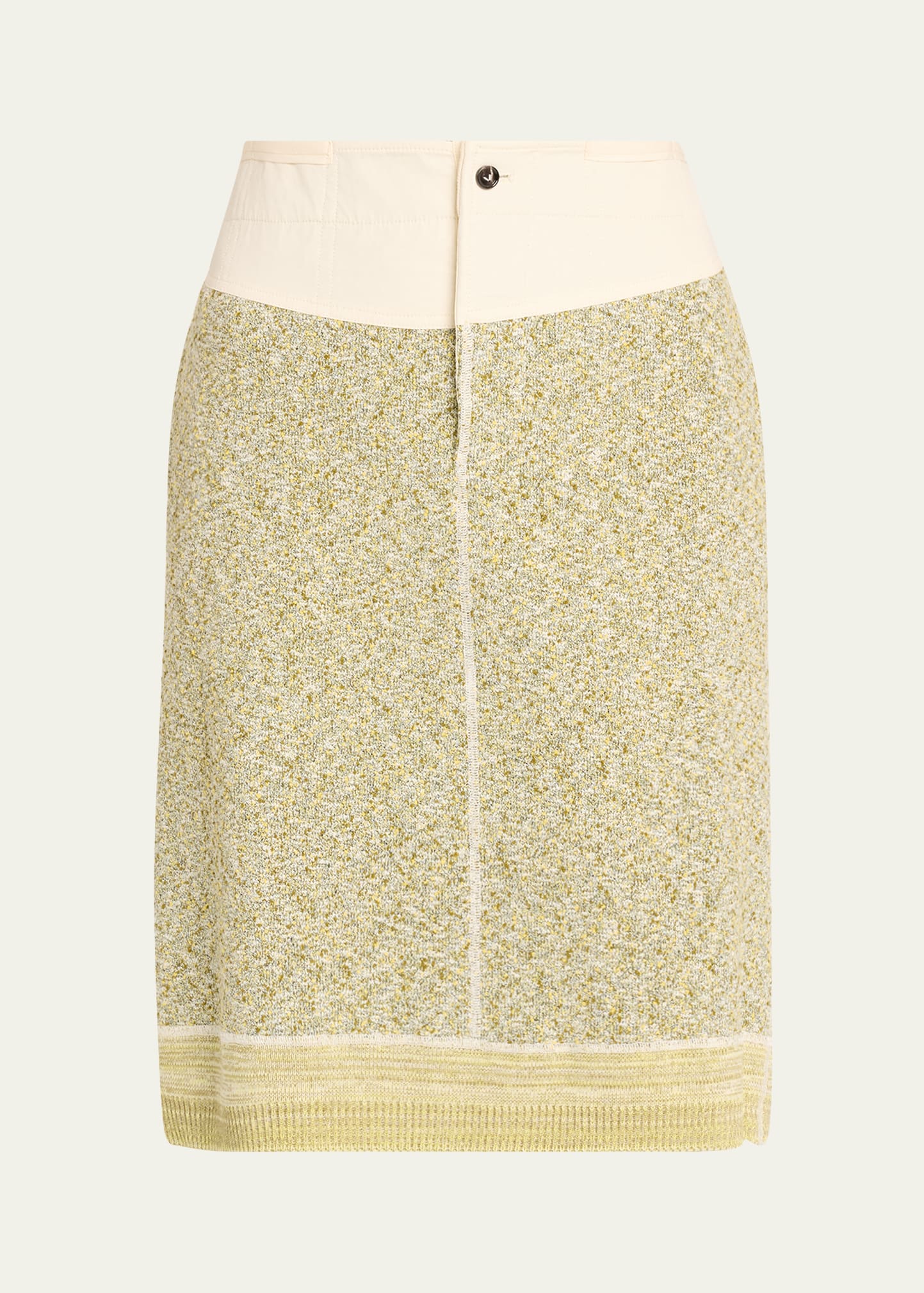 Knotted Mouline Cotton Jersey Midi Skirt