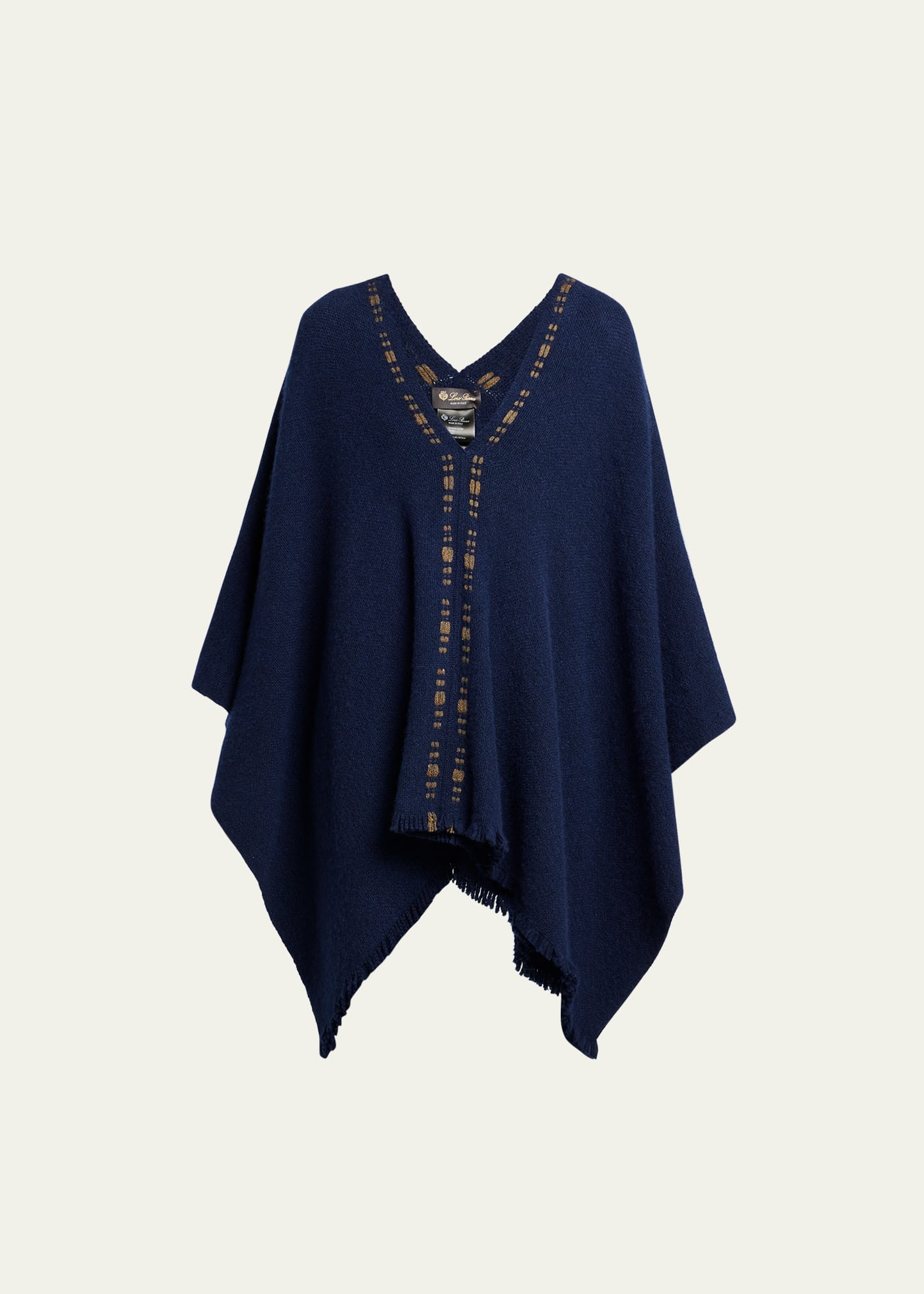Shop Loro Piana Soft Cloud Blue Cashmere & Silk Poncho In W0uf Royal Bright