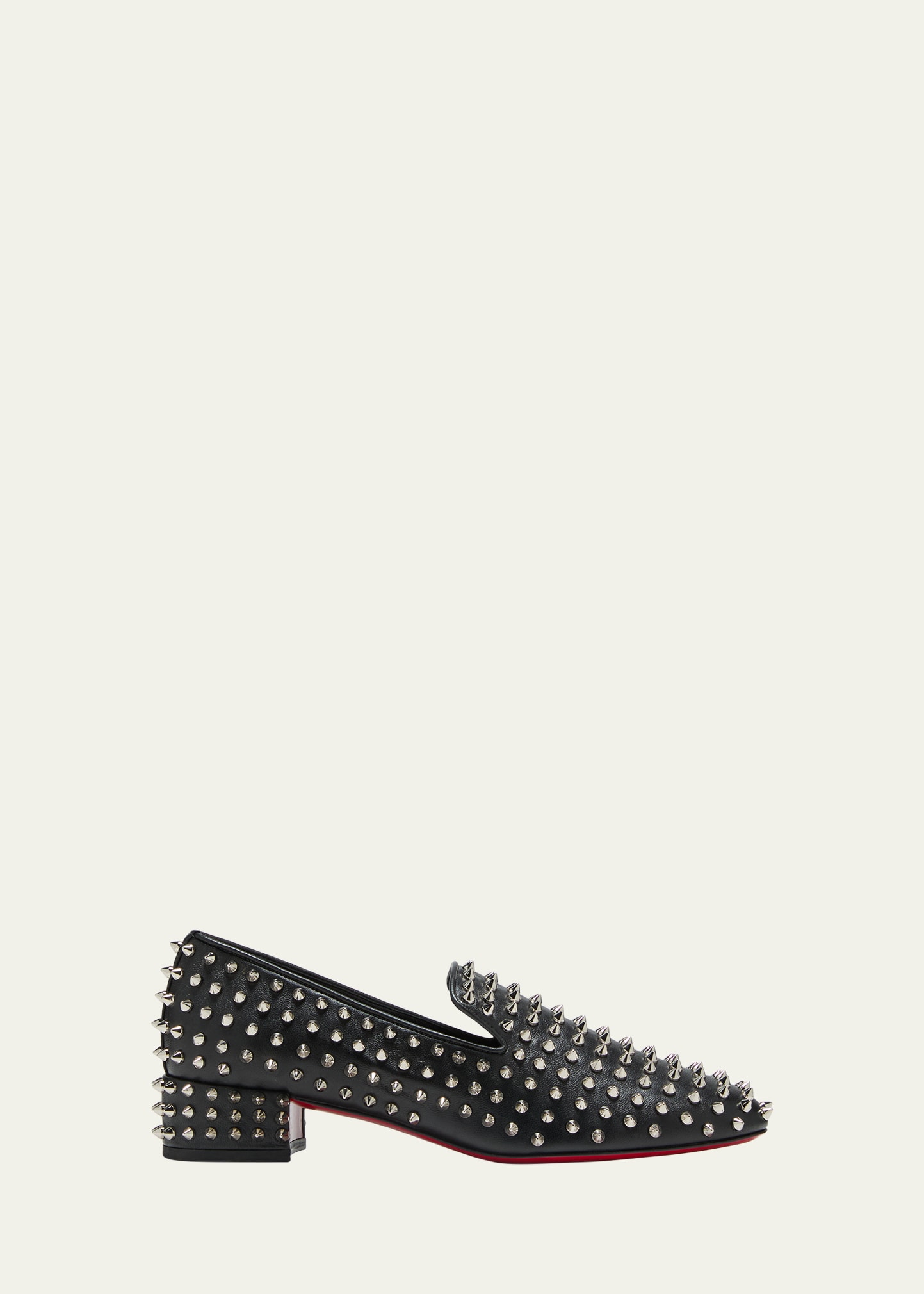 Spikeasy Studded Red Sole Slip-On Loafers