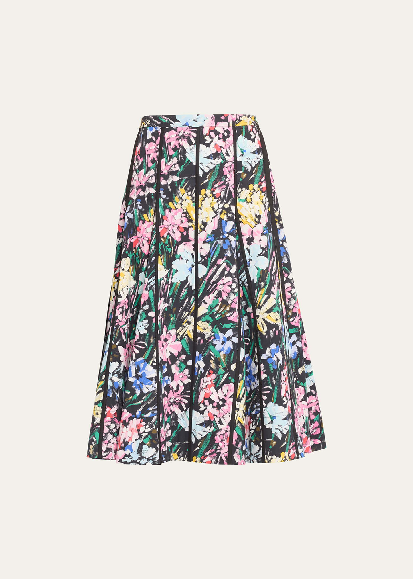 Shop 3.1 Phillip Lim / フィリップ リム Flowerworks Godet Knee-length Skirt In Blk Multi