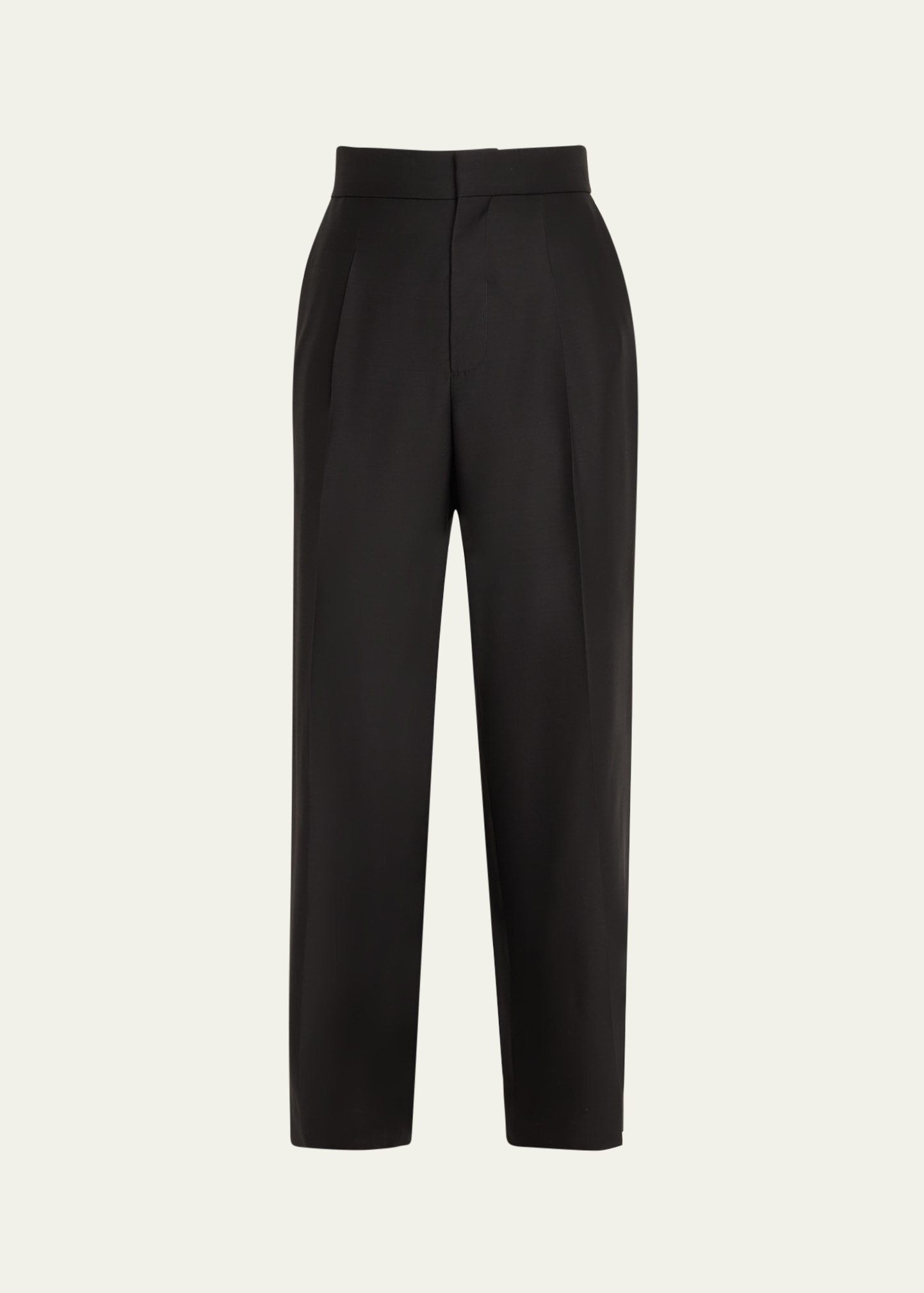 Shop Fear Of God Men's High-waist Trousers With Wide Legs In 001 - Black