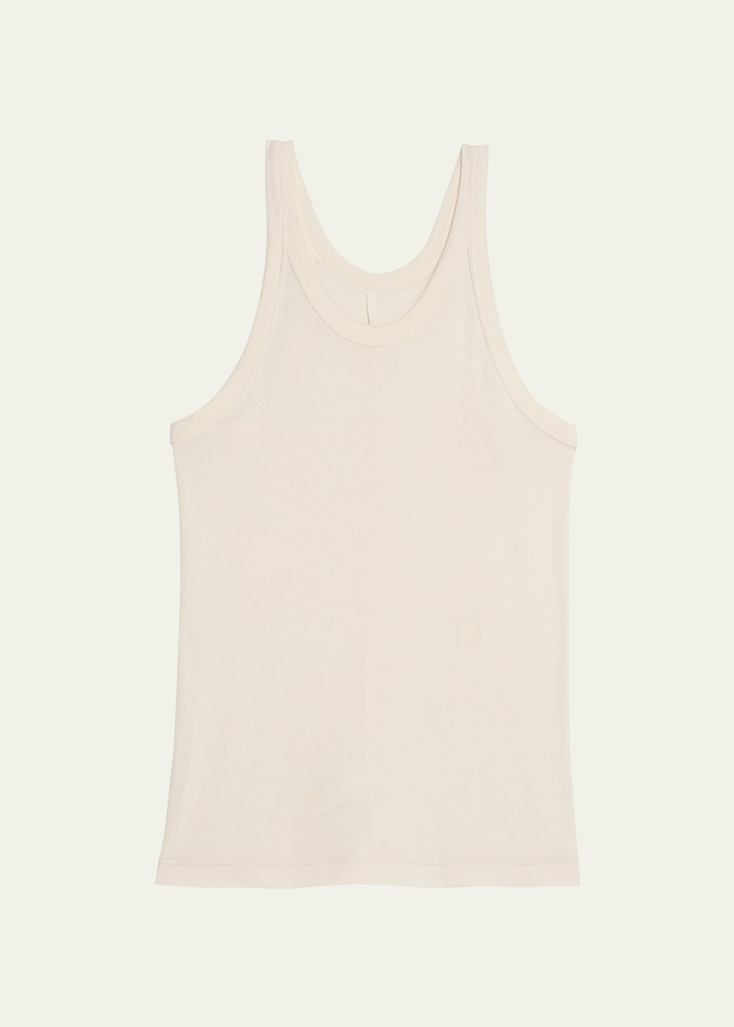 Helmut Lang Ribbed Racerback Tank Top In Iv
