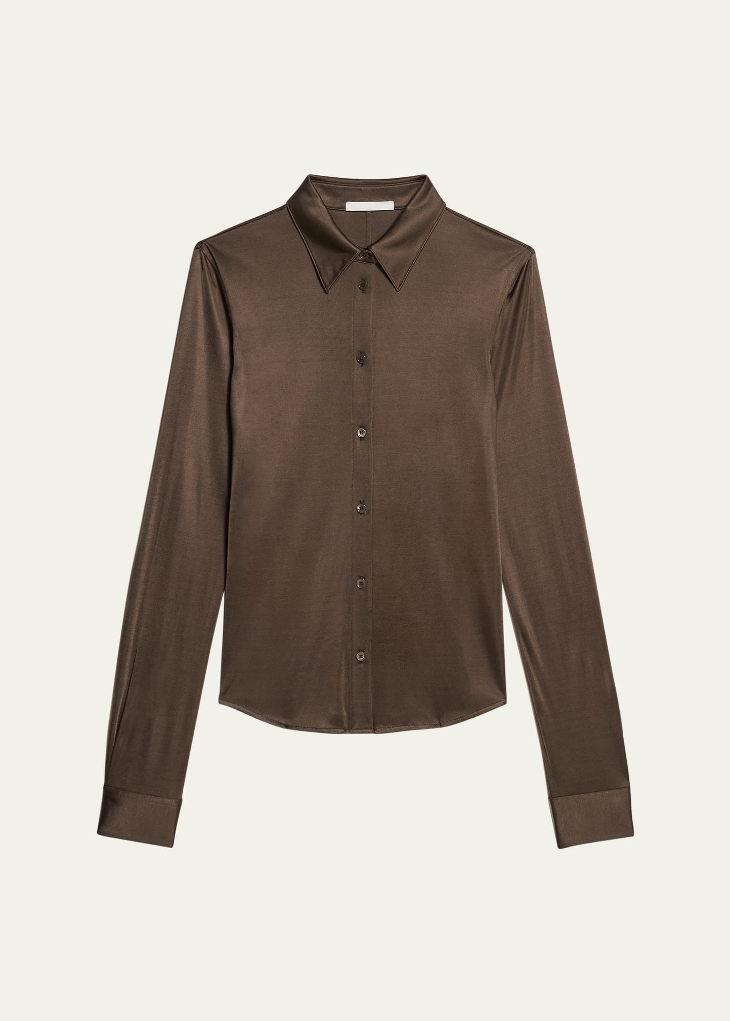 Shop Helmut Lang Fluid Button-front Shirt In Mshroom