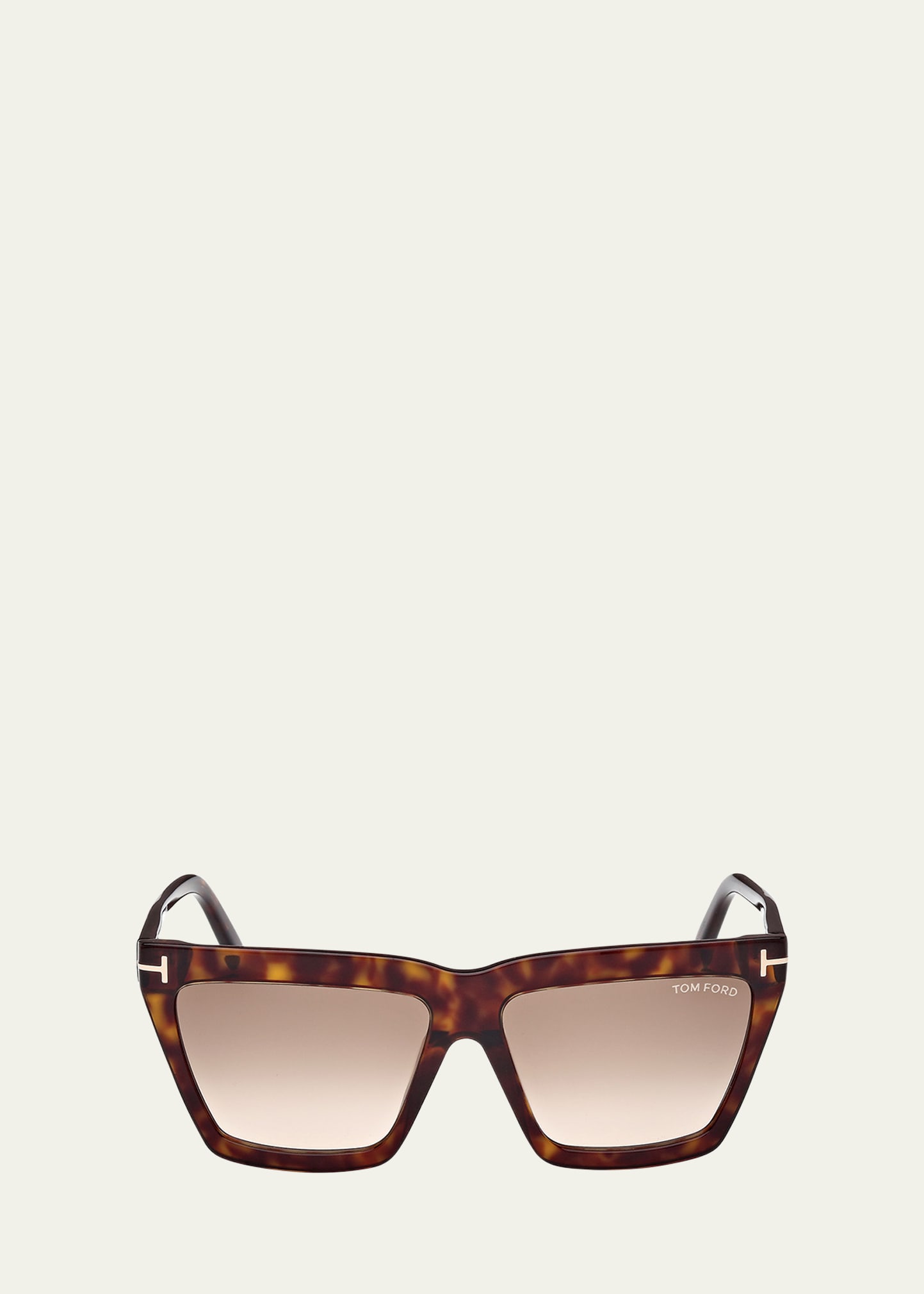 Tom Ford Eden Acetate Rectangle Sunglasses In Dhav/brng