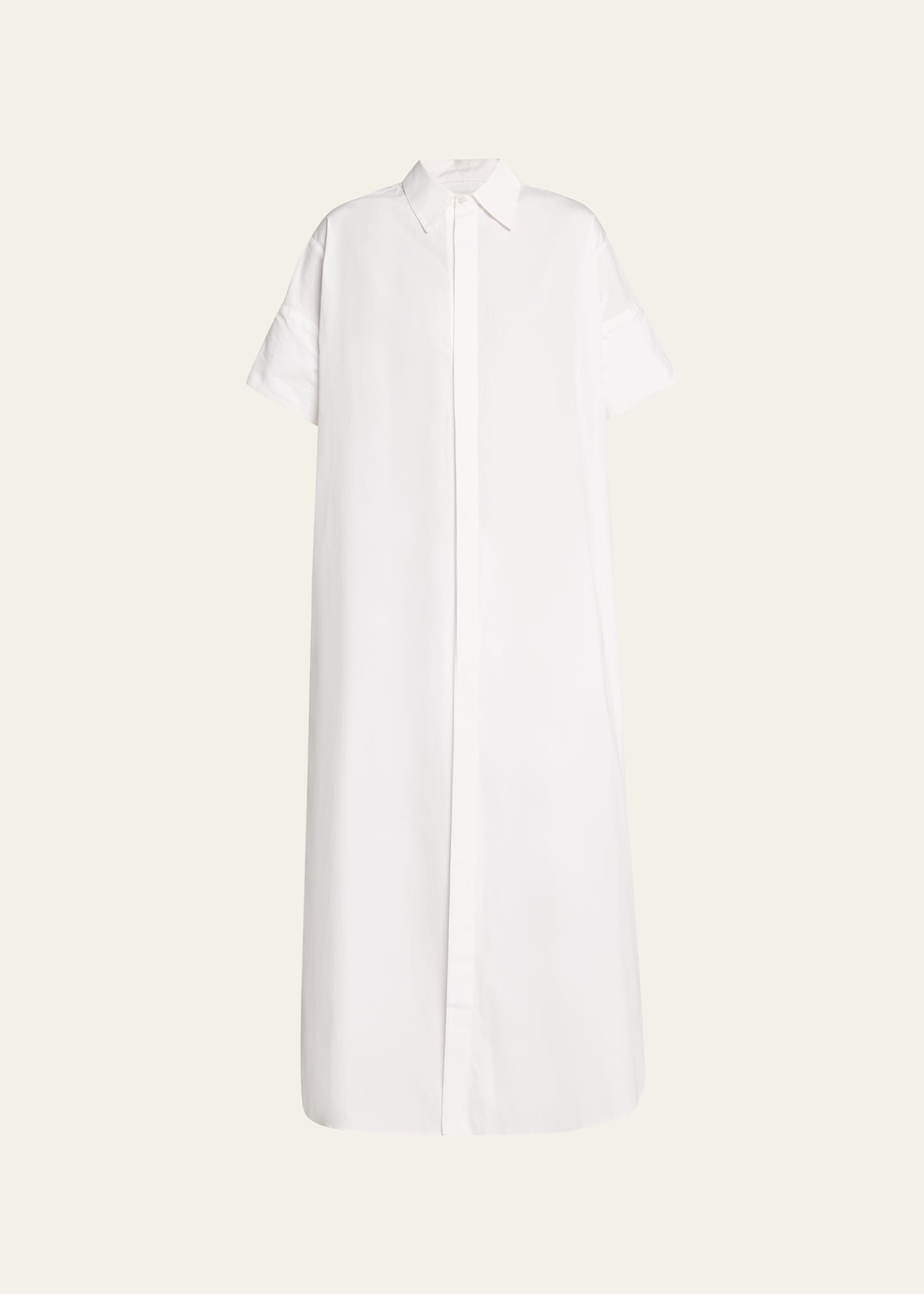 Sasuphi Daria Long Shirtdress In 0100 White