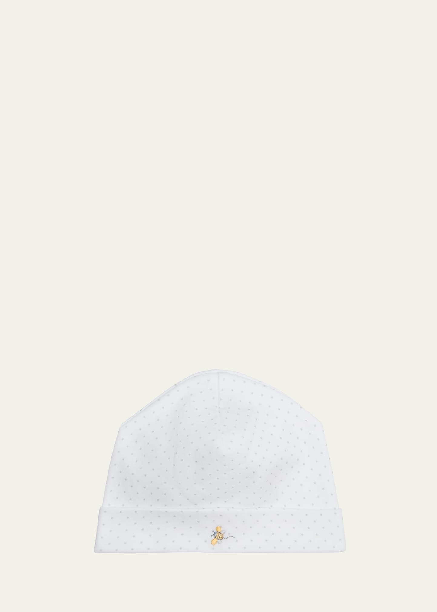 Kissy Kissy Kids' Girl's Buzzing Bees Dot-printed Baby Hat In White/silver