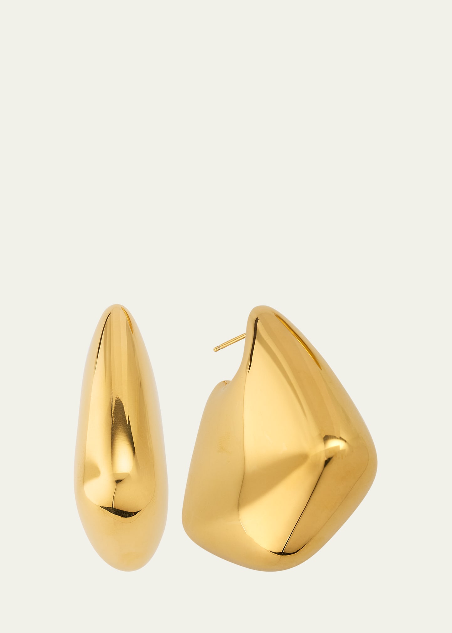 Shop Bottega Veneta 18k Gold-plated Large Drop Earrings In Argrent/sc