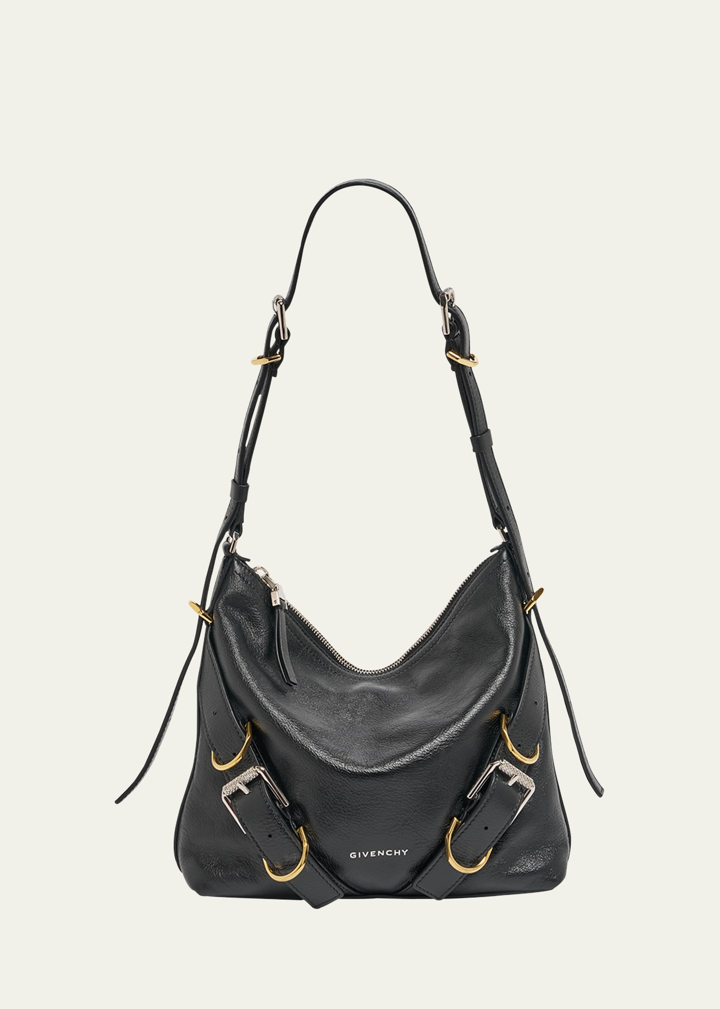 Voyou Small Crossbody Bag in Tumbled Leather