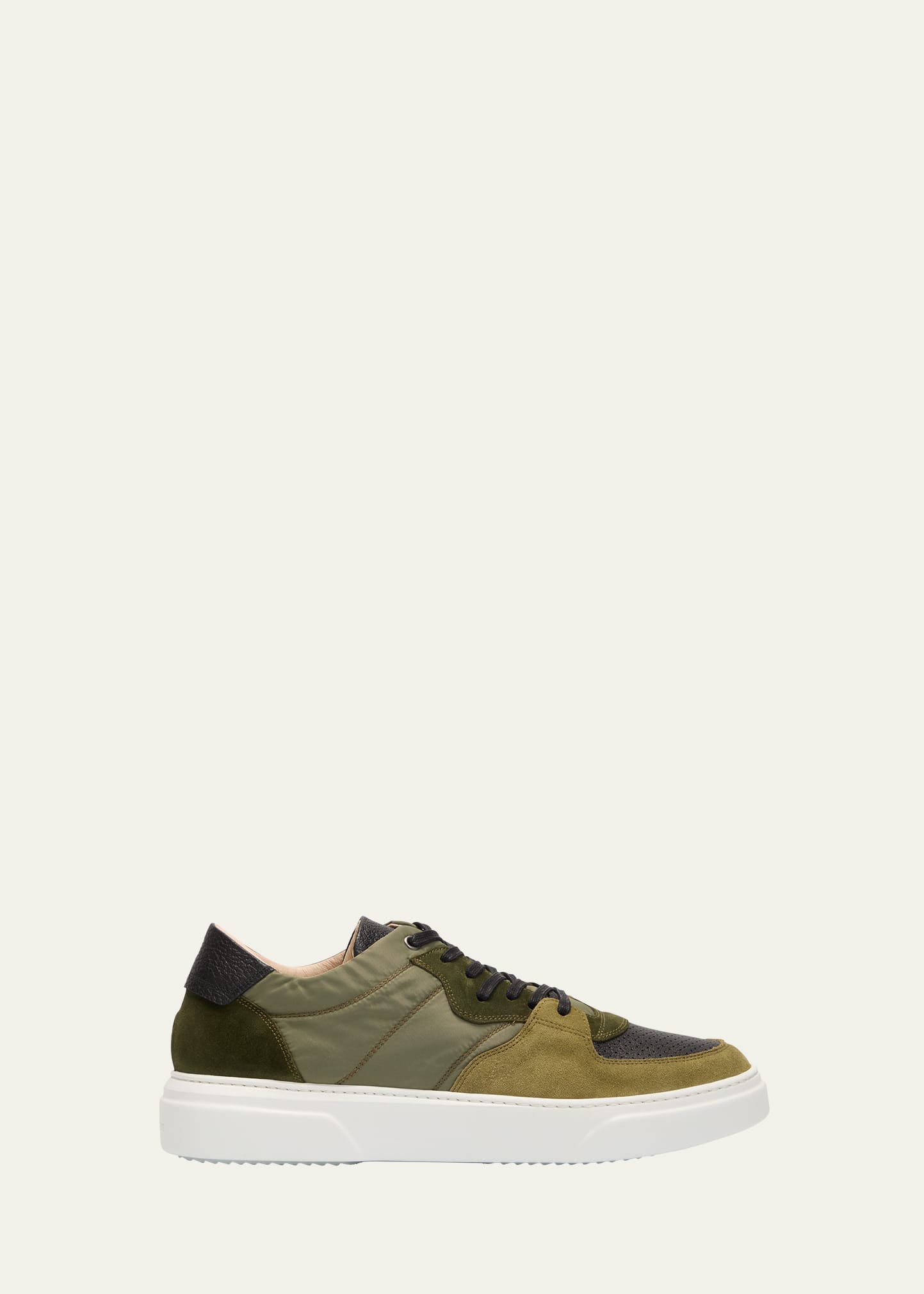 Shop Ron White Men's Macklan Suede And Microfiber Low-top Sneakers In Military