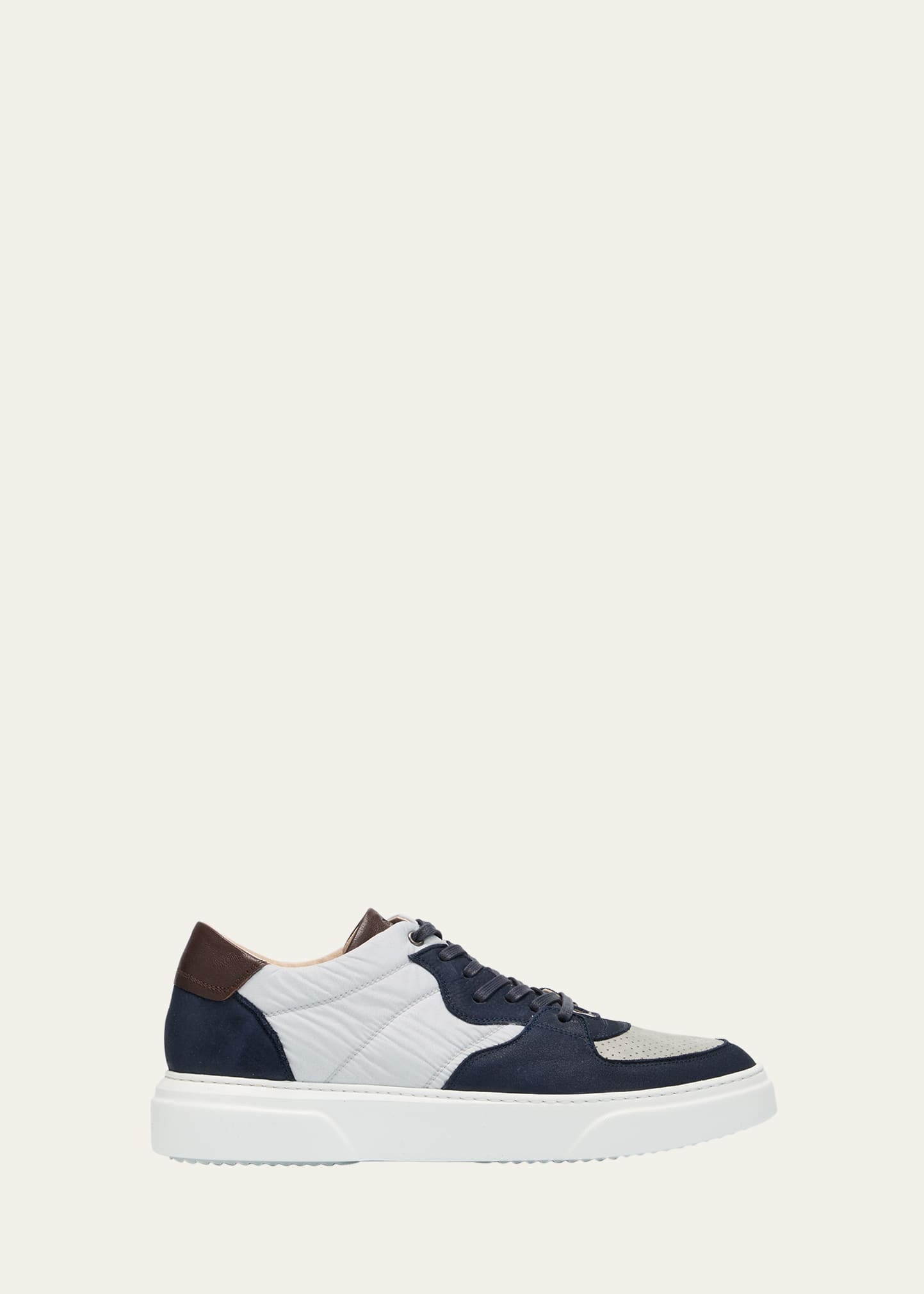 Shop Ron White Men's Macklan Suede And Microfiber Low-top Sneakers In Navy