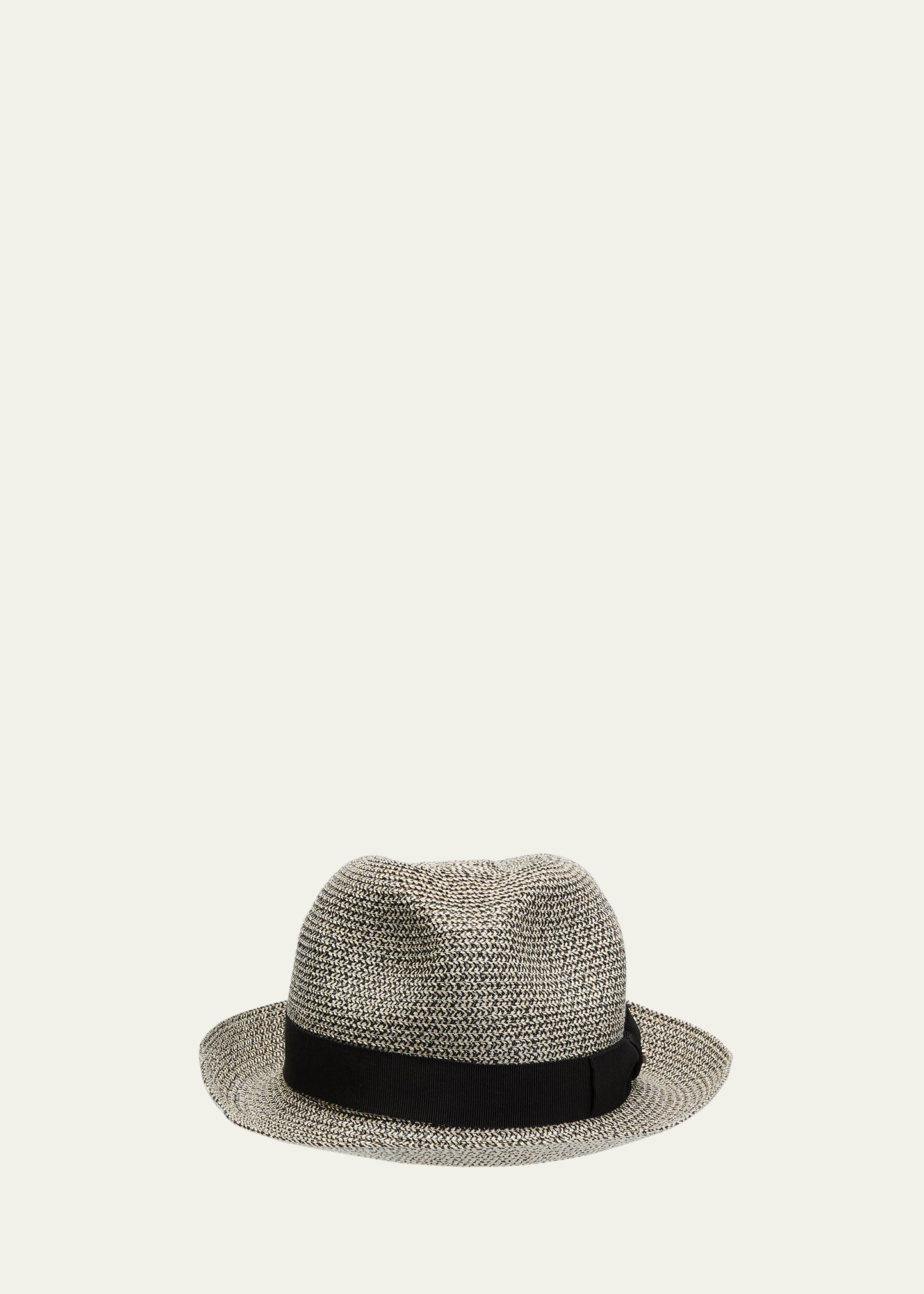 Inverni Men's Hemp Textile Fedora Hat In Naturalblack