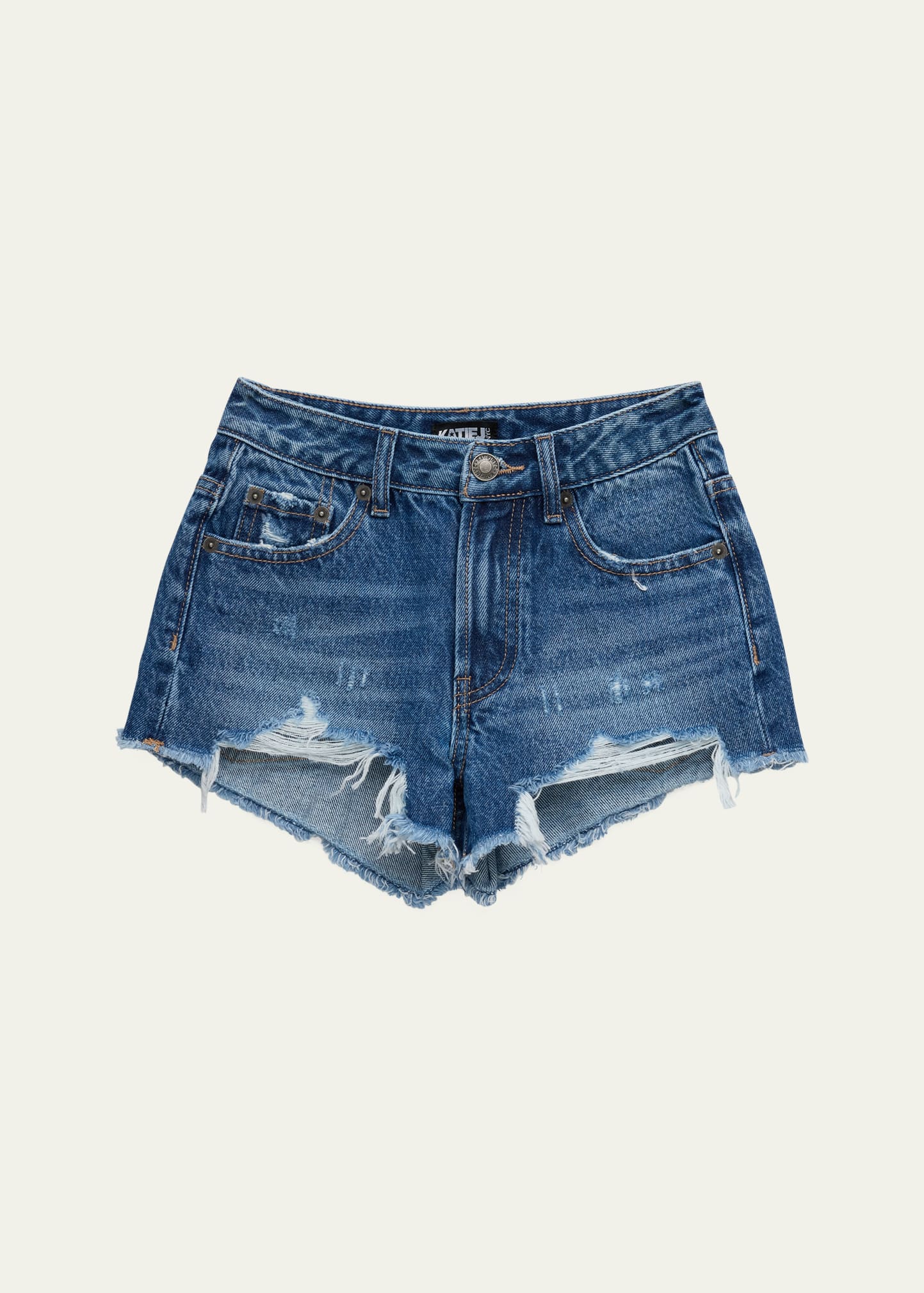 Girl's Tween Malibu Distressed Shorts, Size S-XL