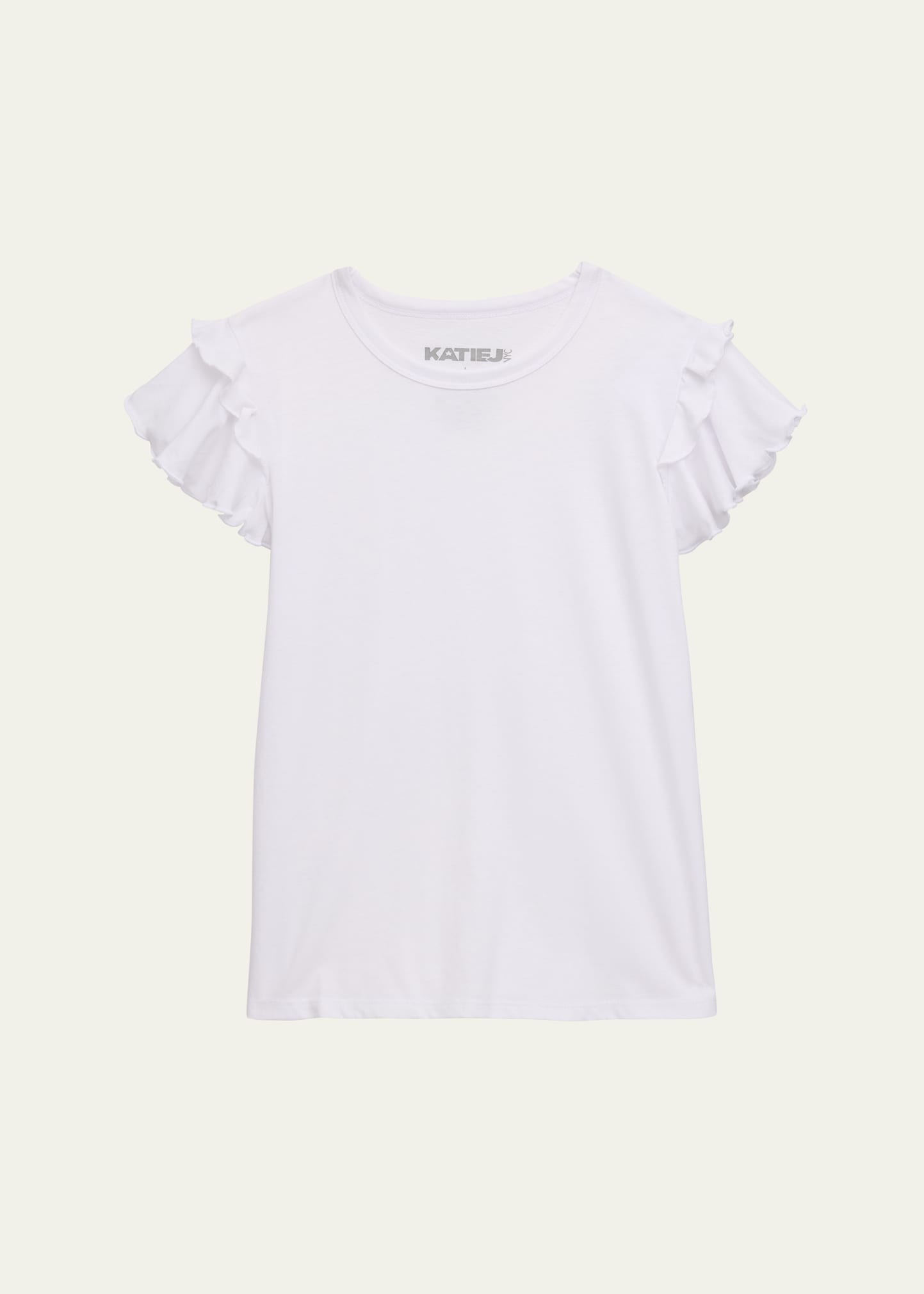 Girl's Tween Flutter Sleeve T-Shirt, Size S-XL