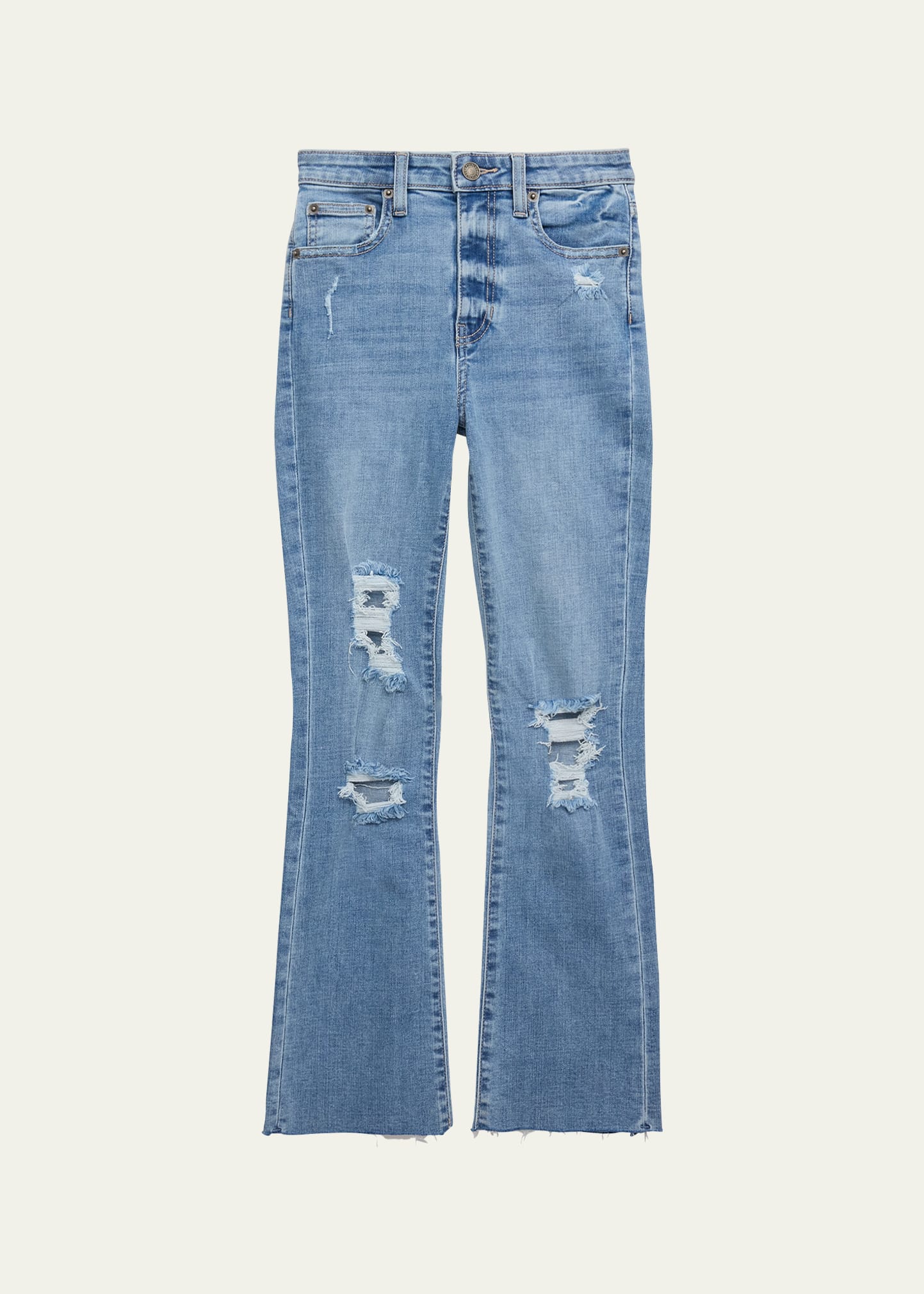 Katiej Nyc Kids' Girl's Distressed Jeans In Light Wash