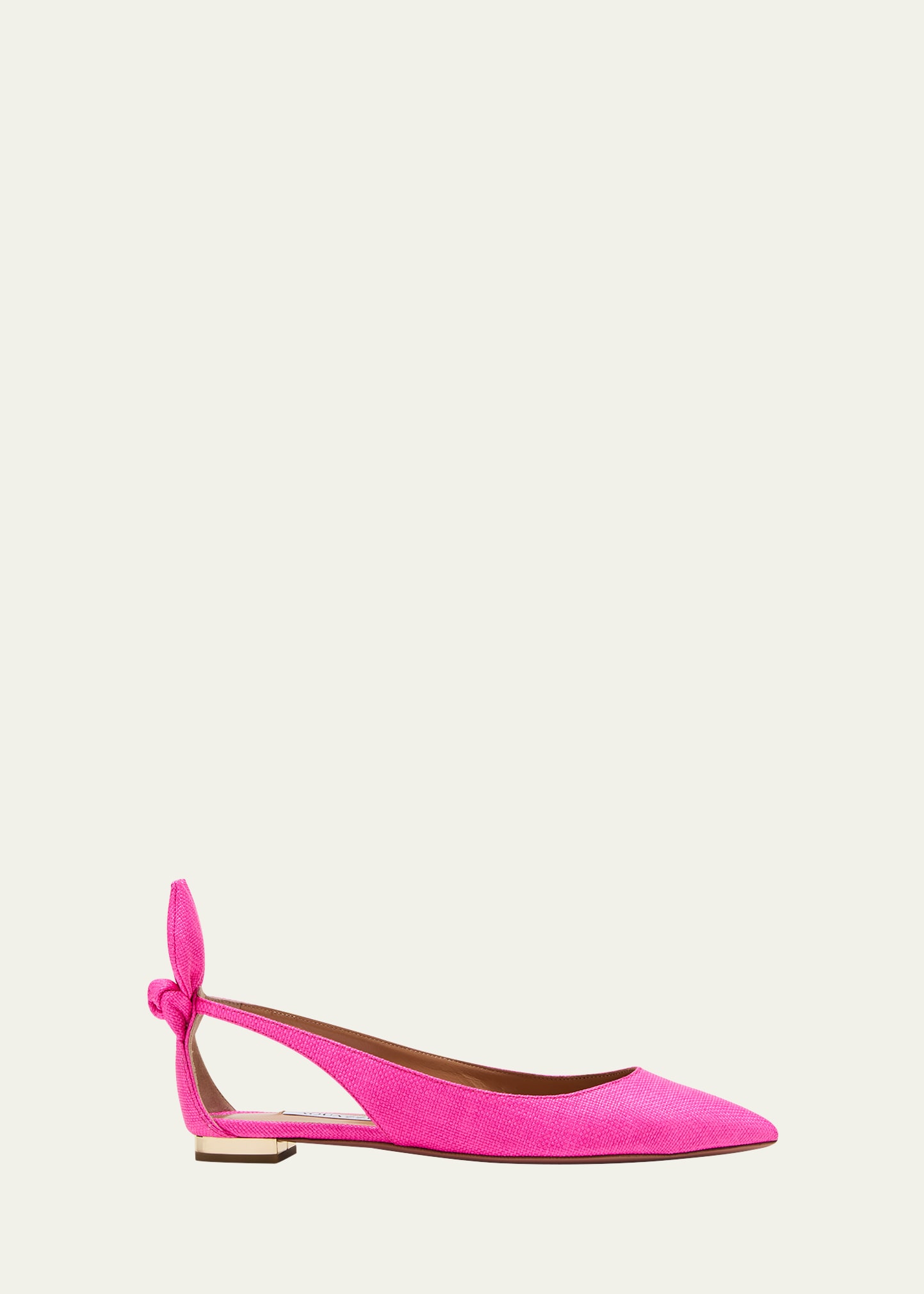 Aquazzura Bow Tie Ballerina Flats In Ultra Pink