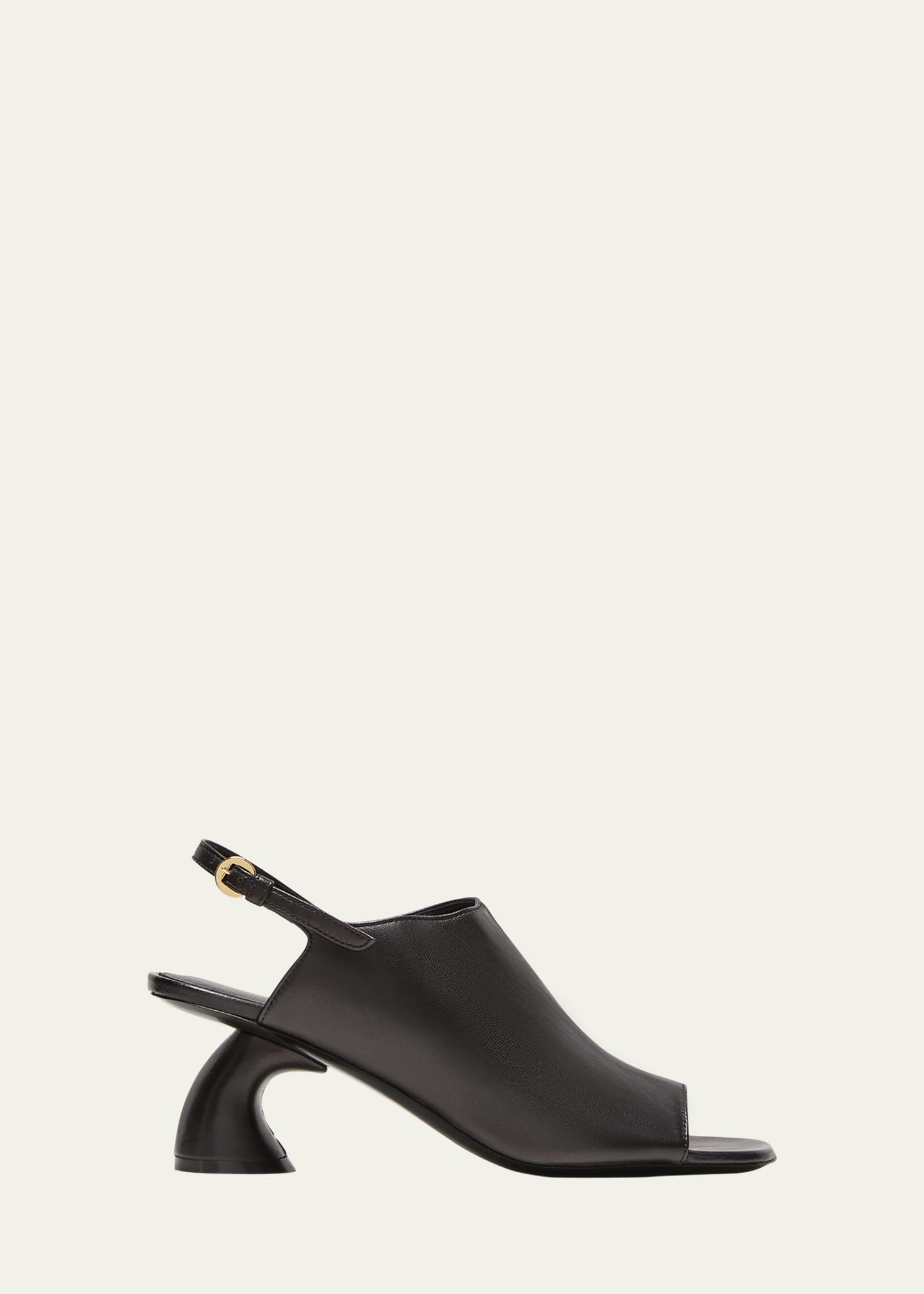 Leather Slingback Mule Sandals