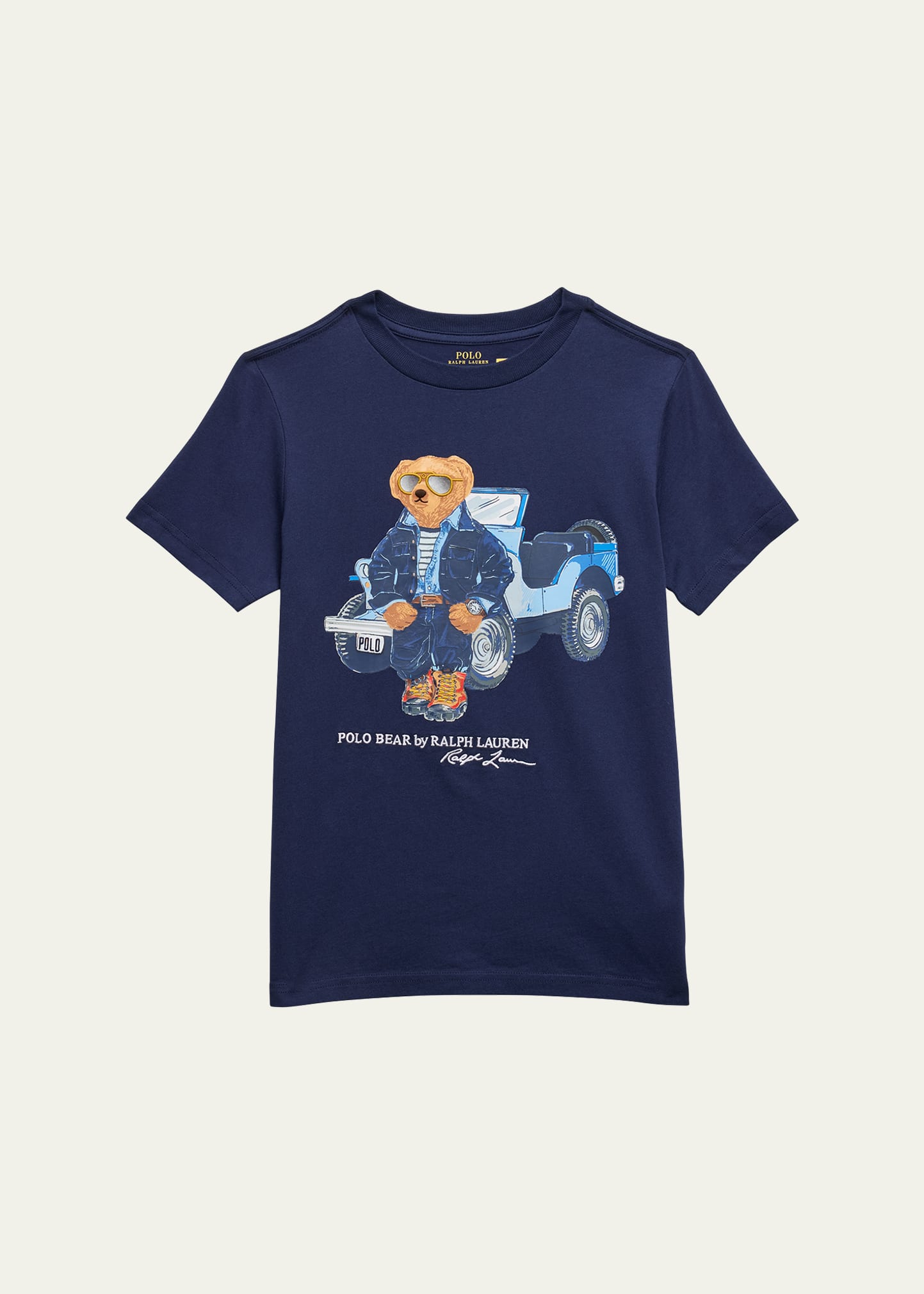 Shop Ralph Lauren Boy's Jersey Bear T-shirt In Truck Bear