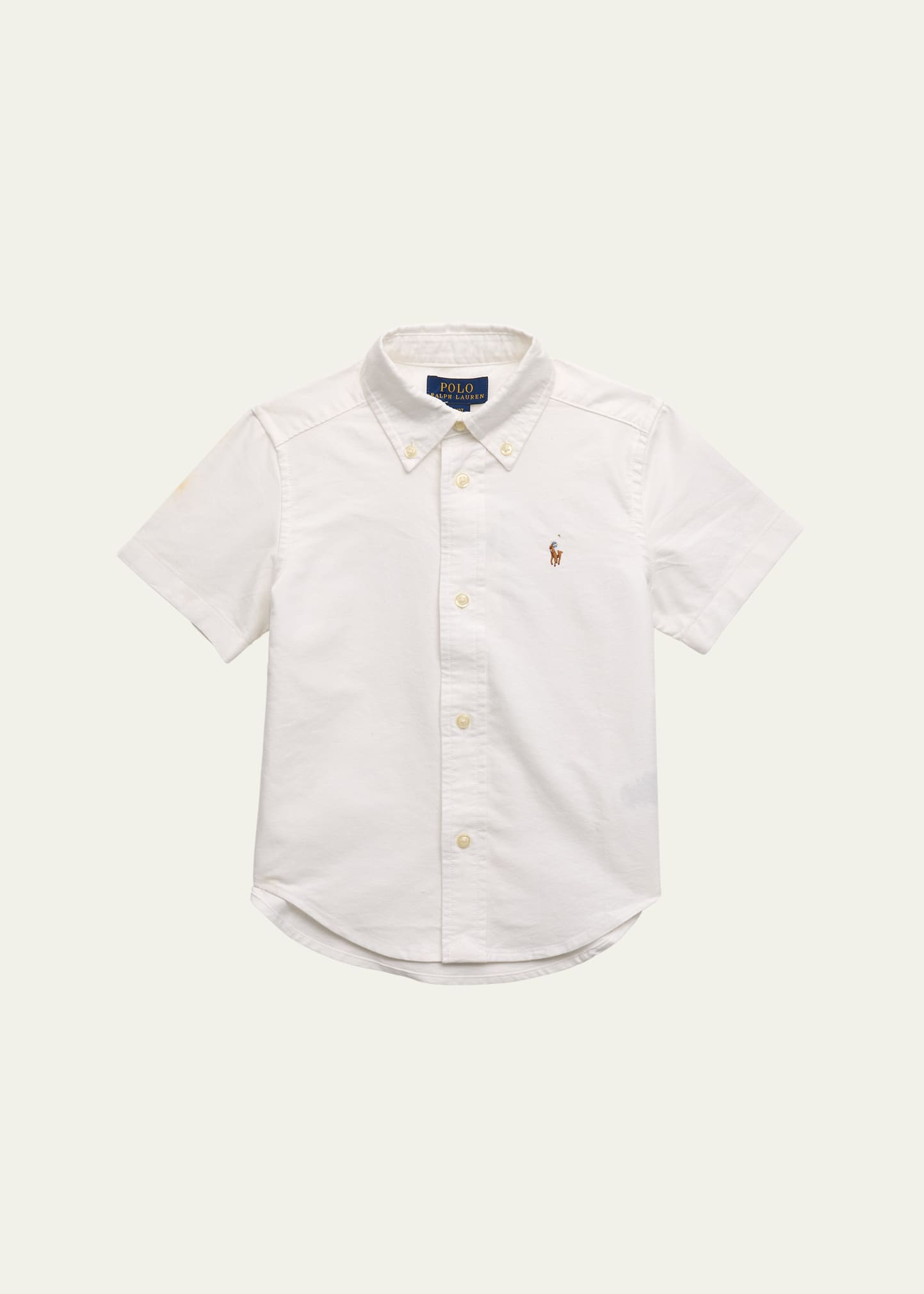 Shop Ralph Lauren Boy's Classic Oxford Shirt In White