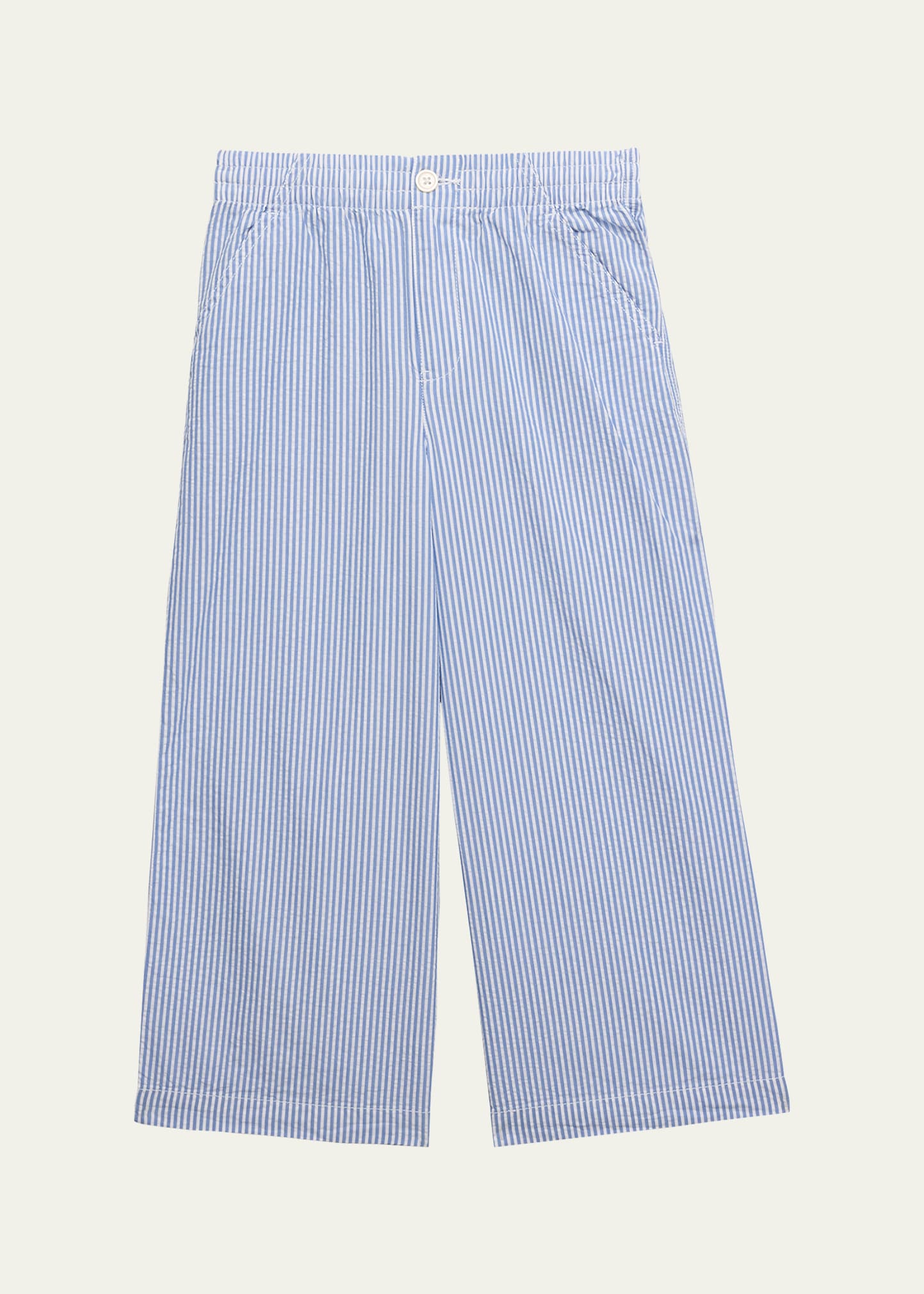 Girl's Polo Prepster Cotton Seersucker Pants, Size 2-6X