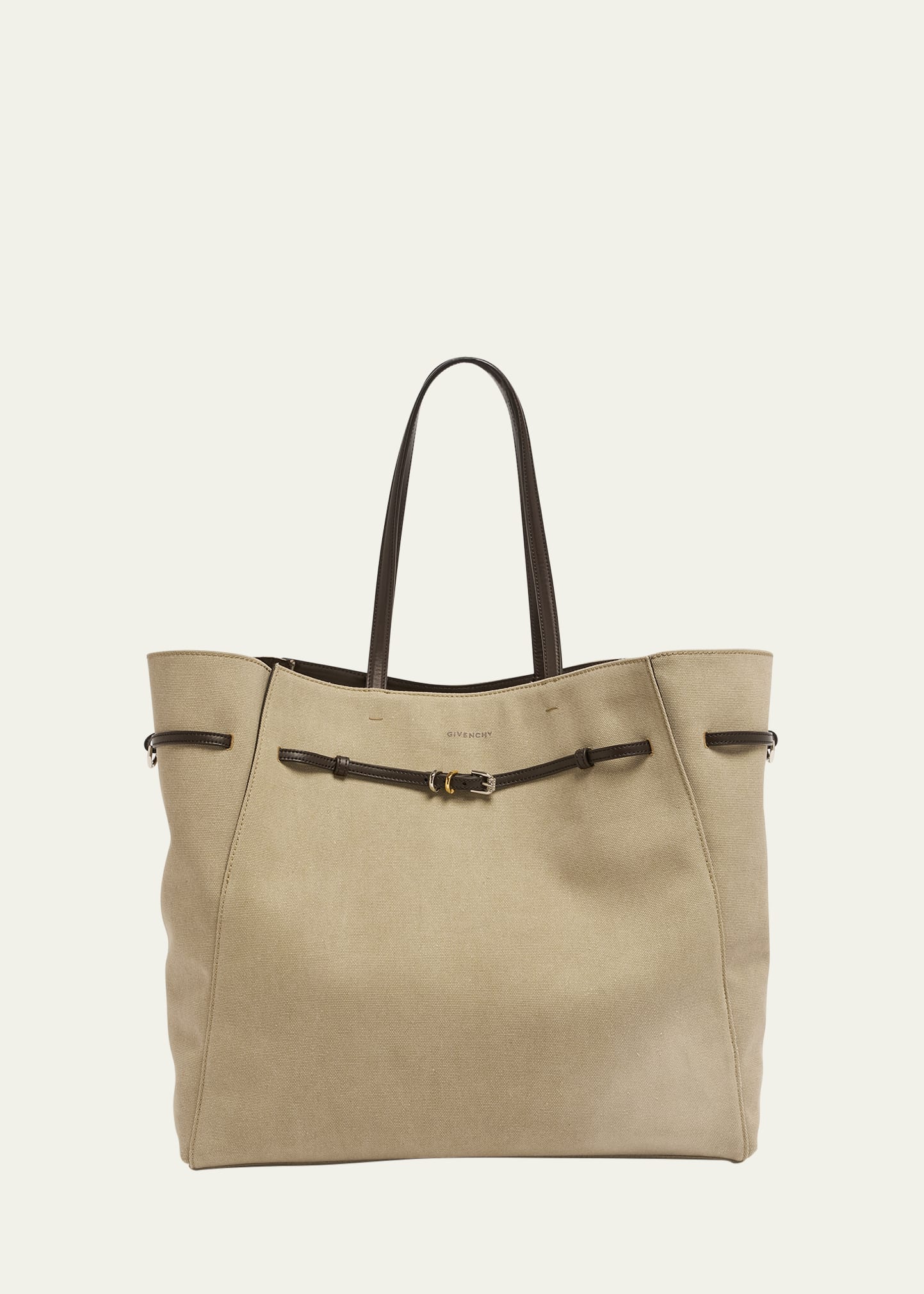 Shop Givenchy Voyou Large East West Tote C In 259 Army Beige
