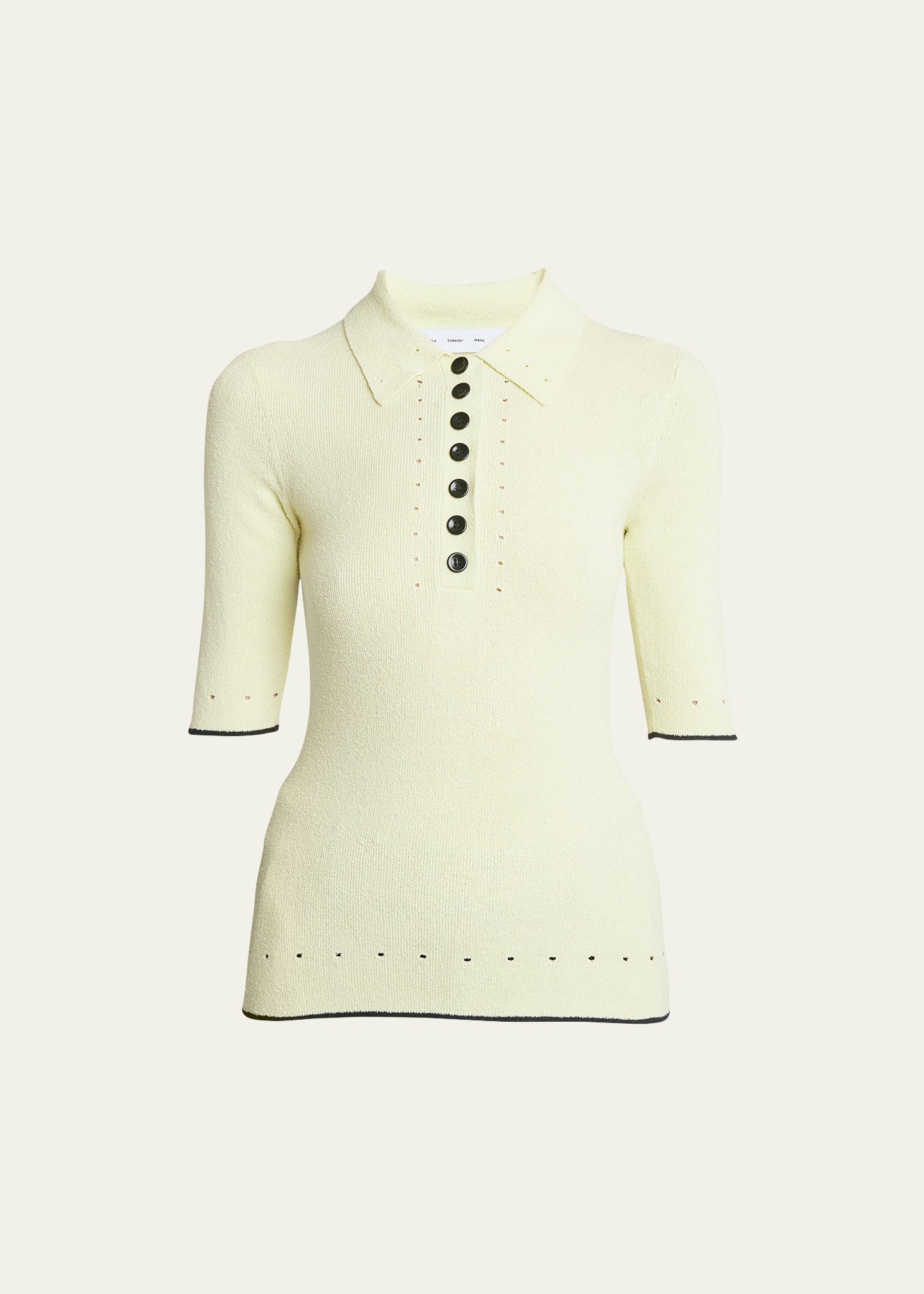 Shop Proenza Schouler White Label Spencer Short-sleeve Blouse In Citrine
