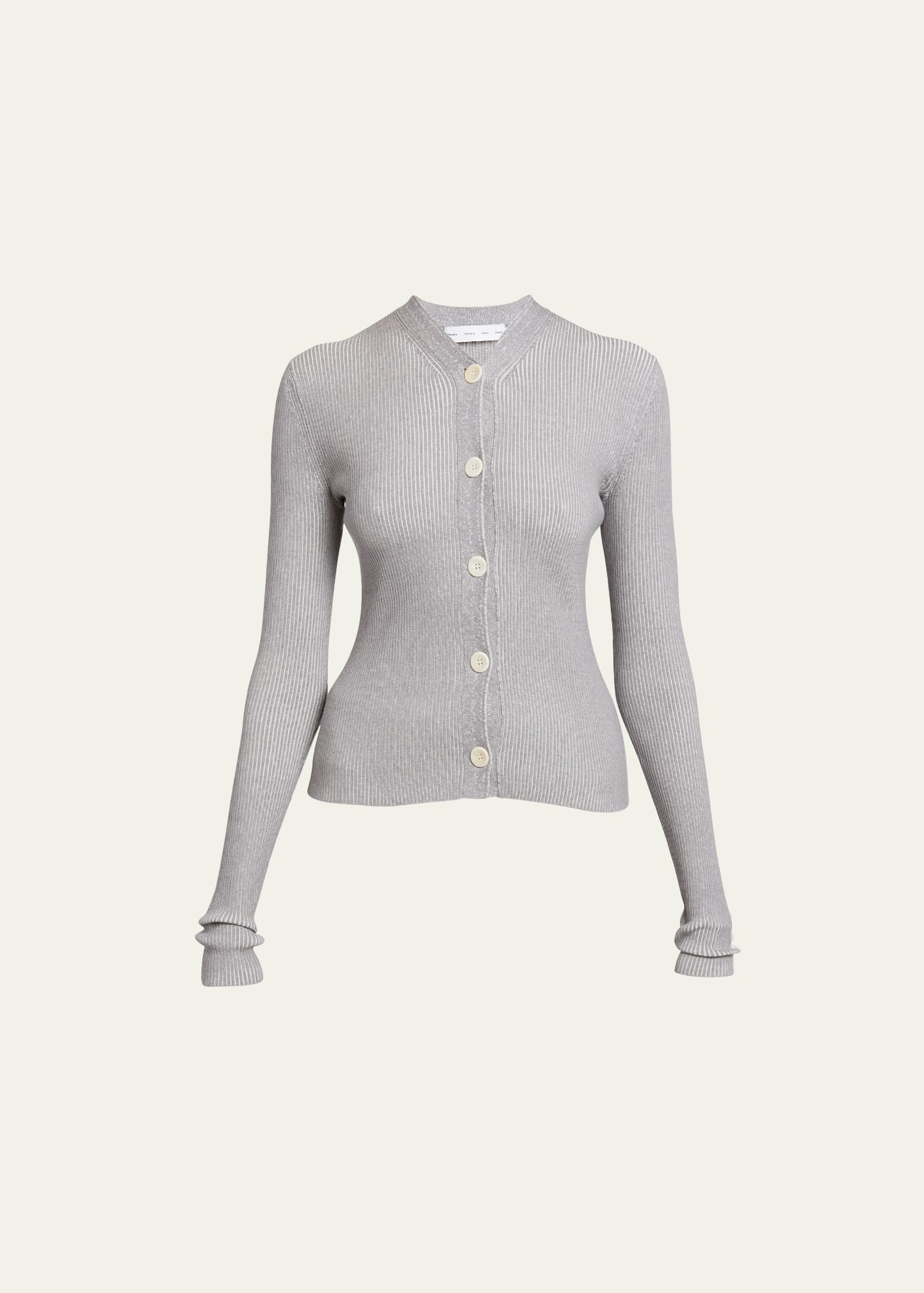 Shop Proenza Schouler White Label Winnie Button-front Sweater In Fog/off White