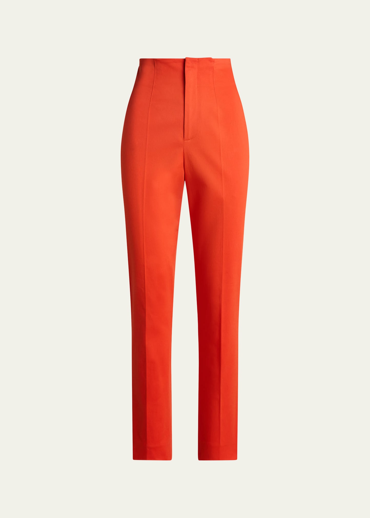 Shop Ralph Lauren Ramona Slim-fit Pants In Flame