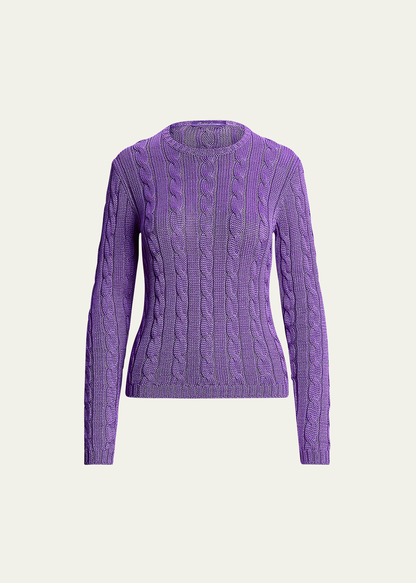 Polo Ralph Lauren Cable-knit Cashmere Sweater In Purple