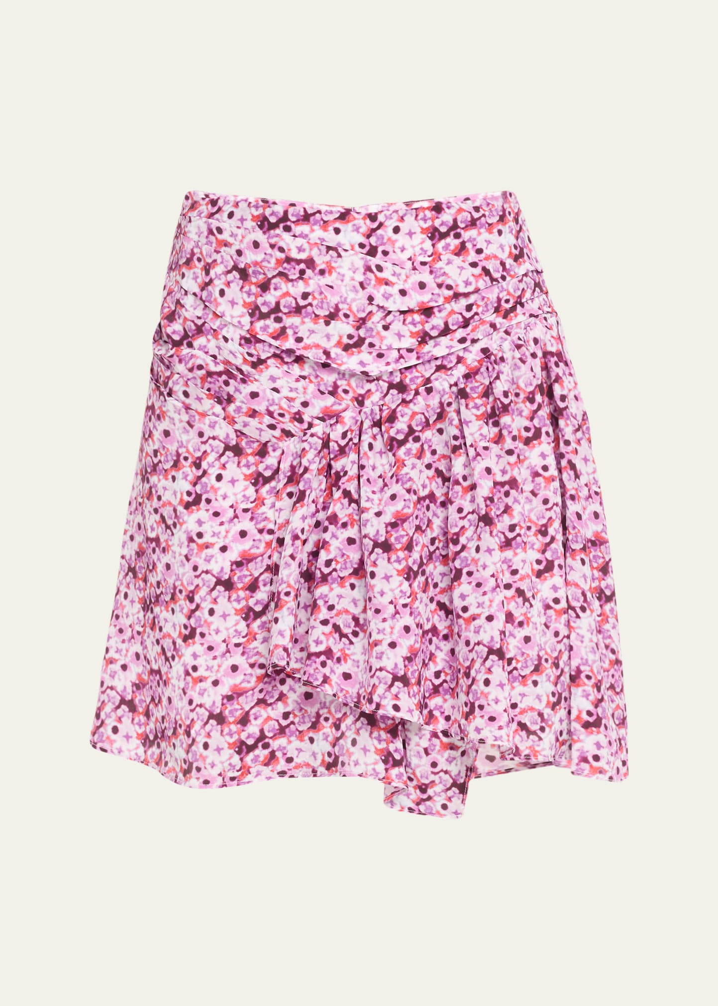 Iro Naoko Floral Draped Mini Skirt In Multico Pink