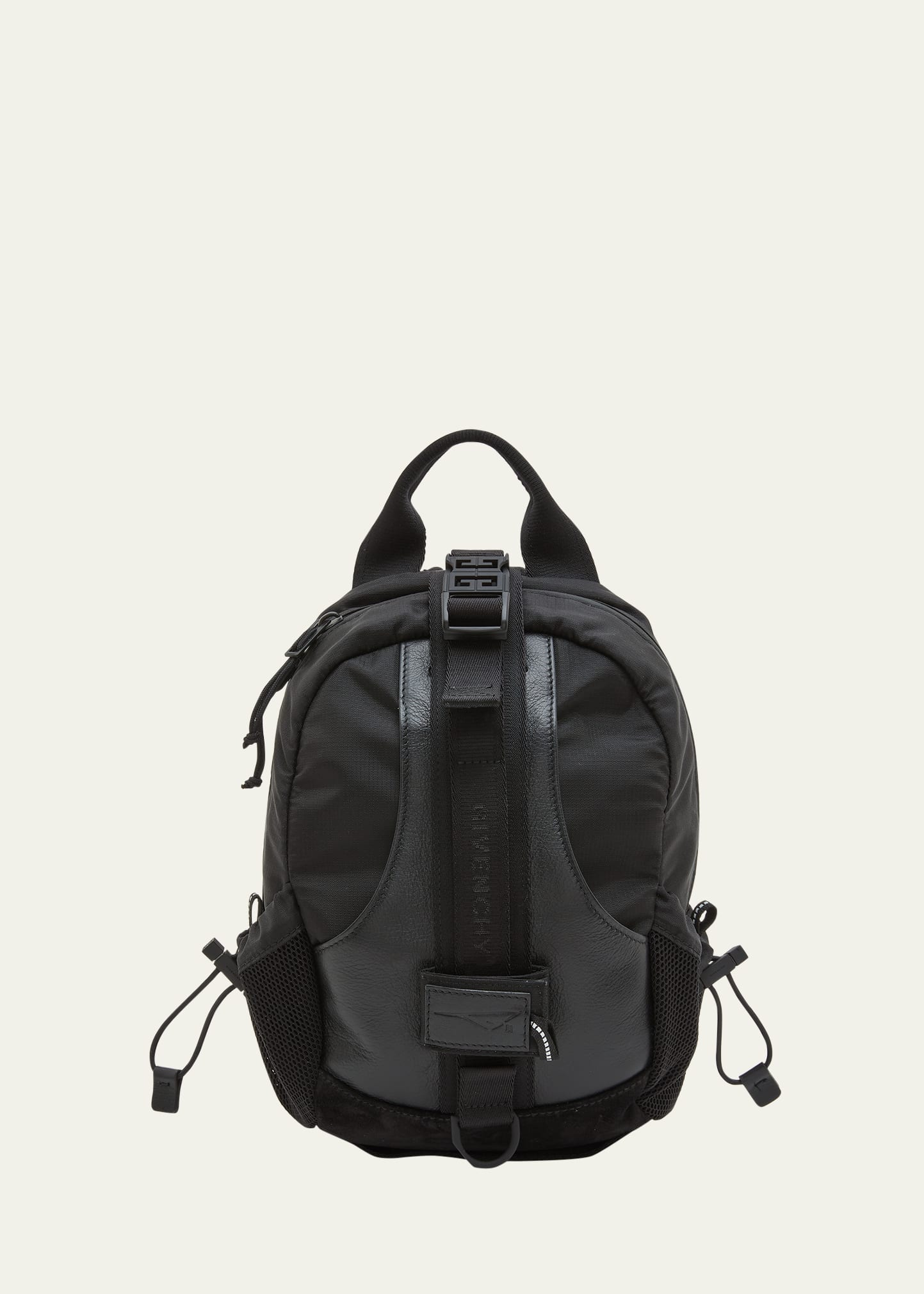 Shop Givenchy Men's G-trail Small Backpack With Leather Detail In 001-black