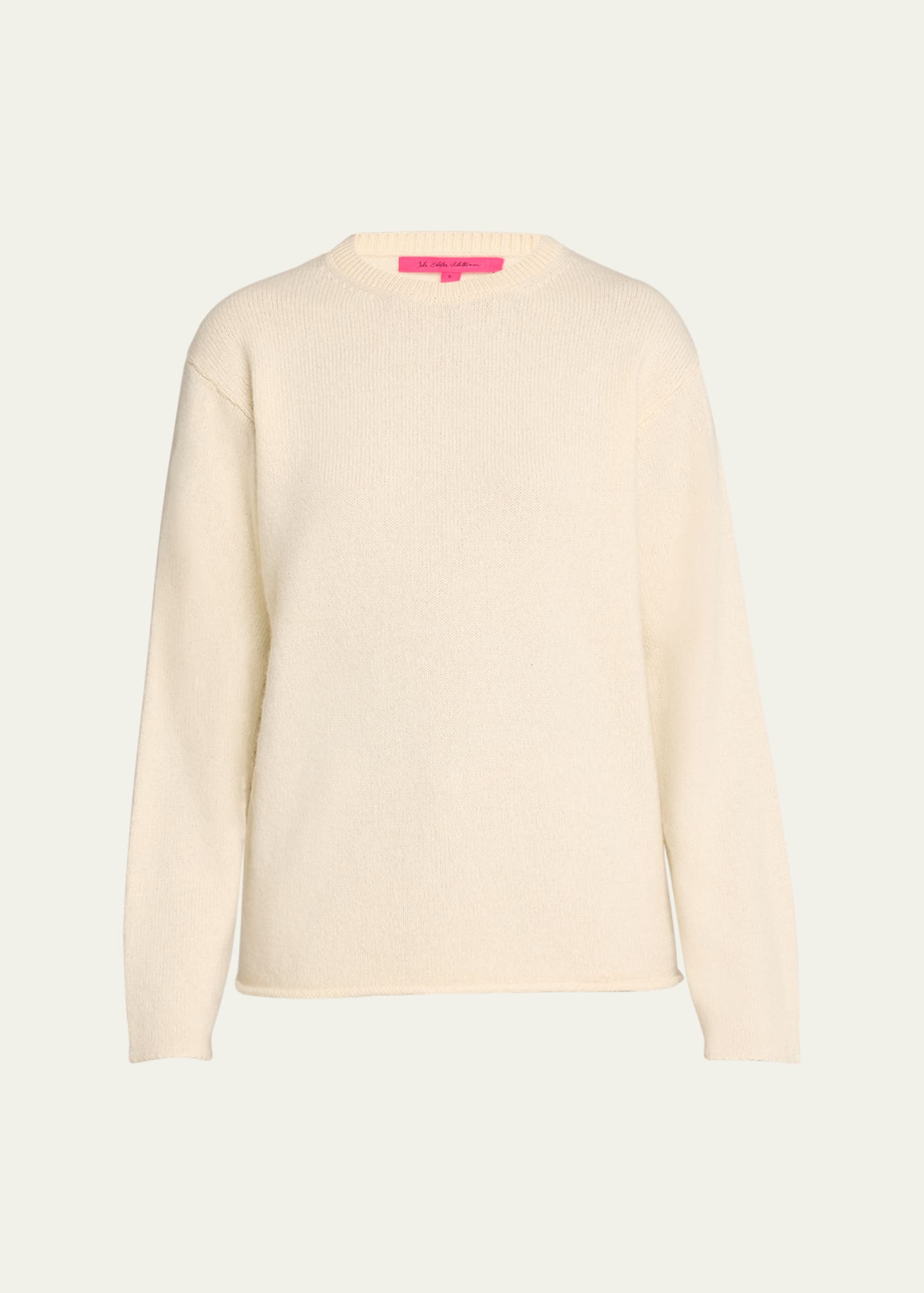Shop The Elder Statesman Heart Airbrush Cashmere Sweater In Ivory