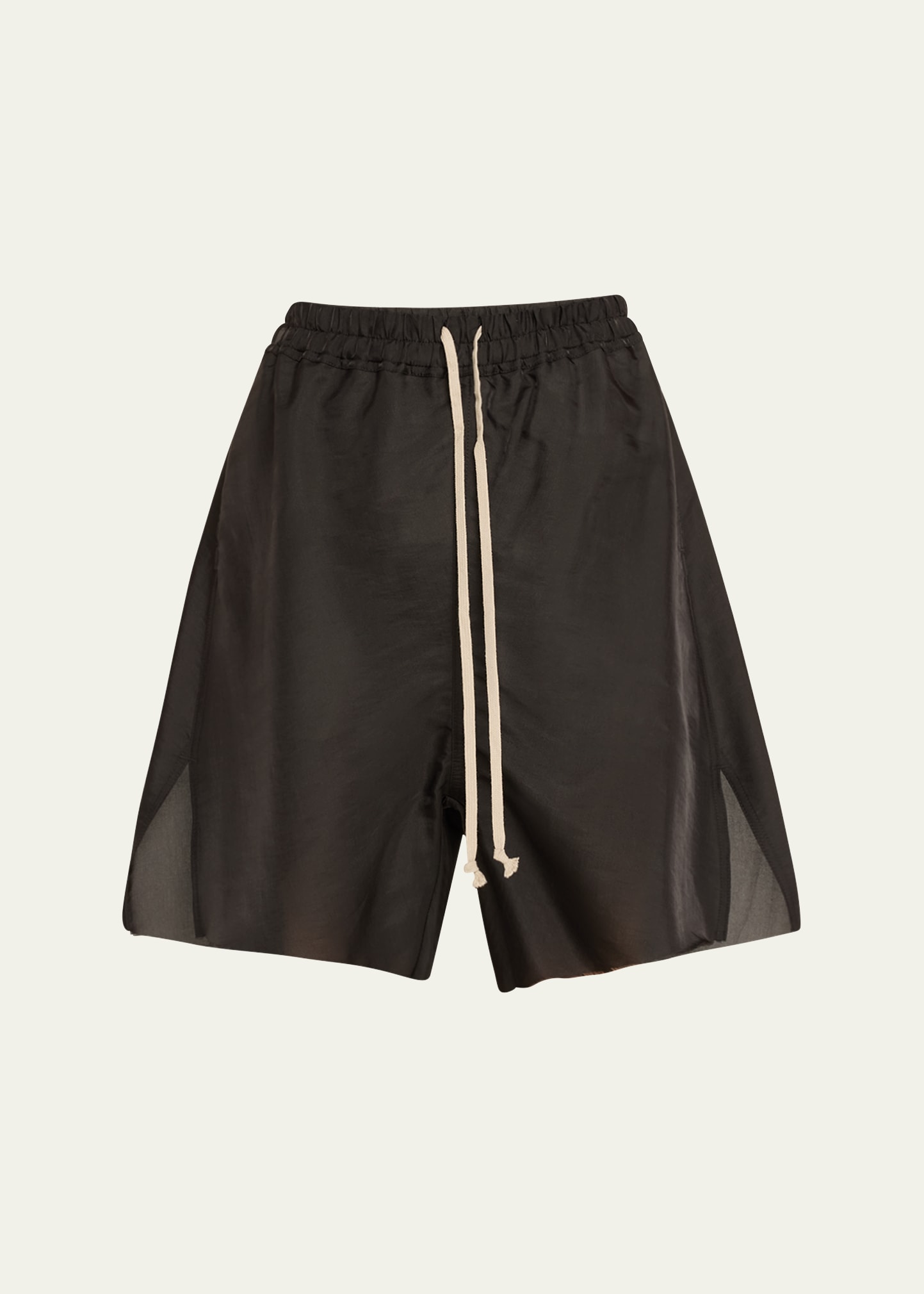 Shop Rick Owens Men's Gazar Long Boxer Shorts In Black