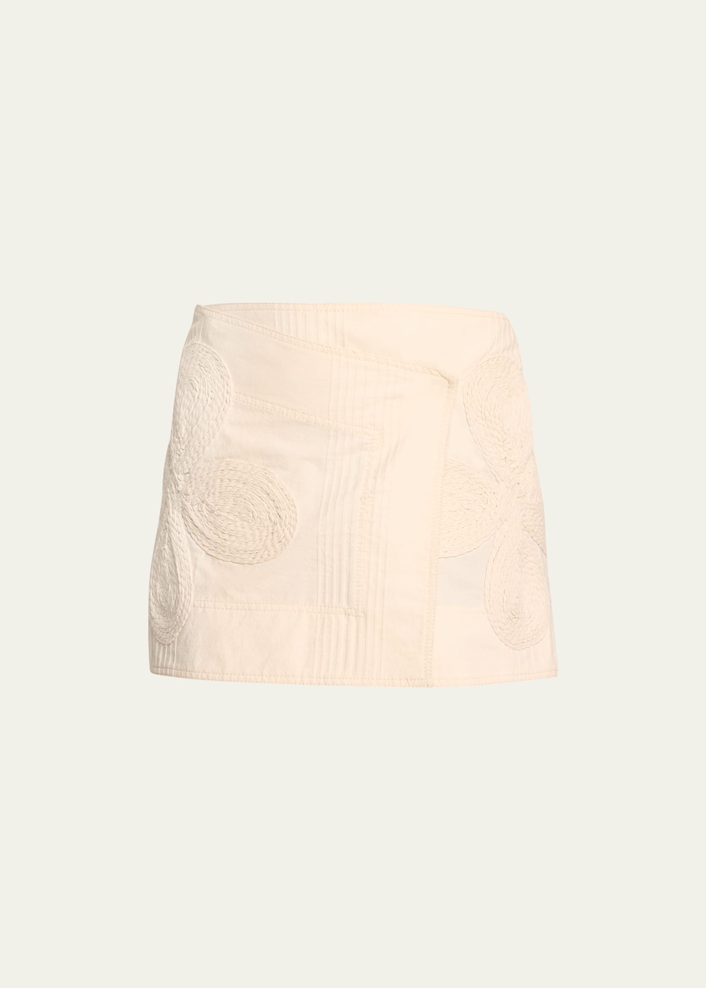 Brouhaha Raffia Wrap Mini Skirt