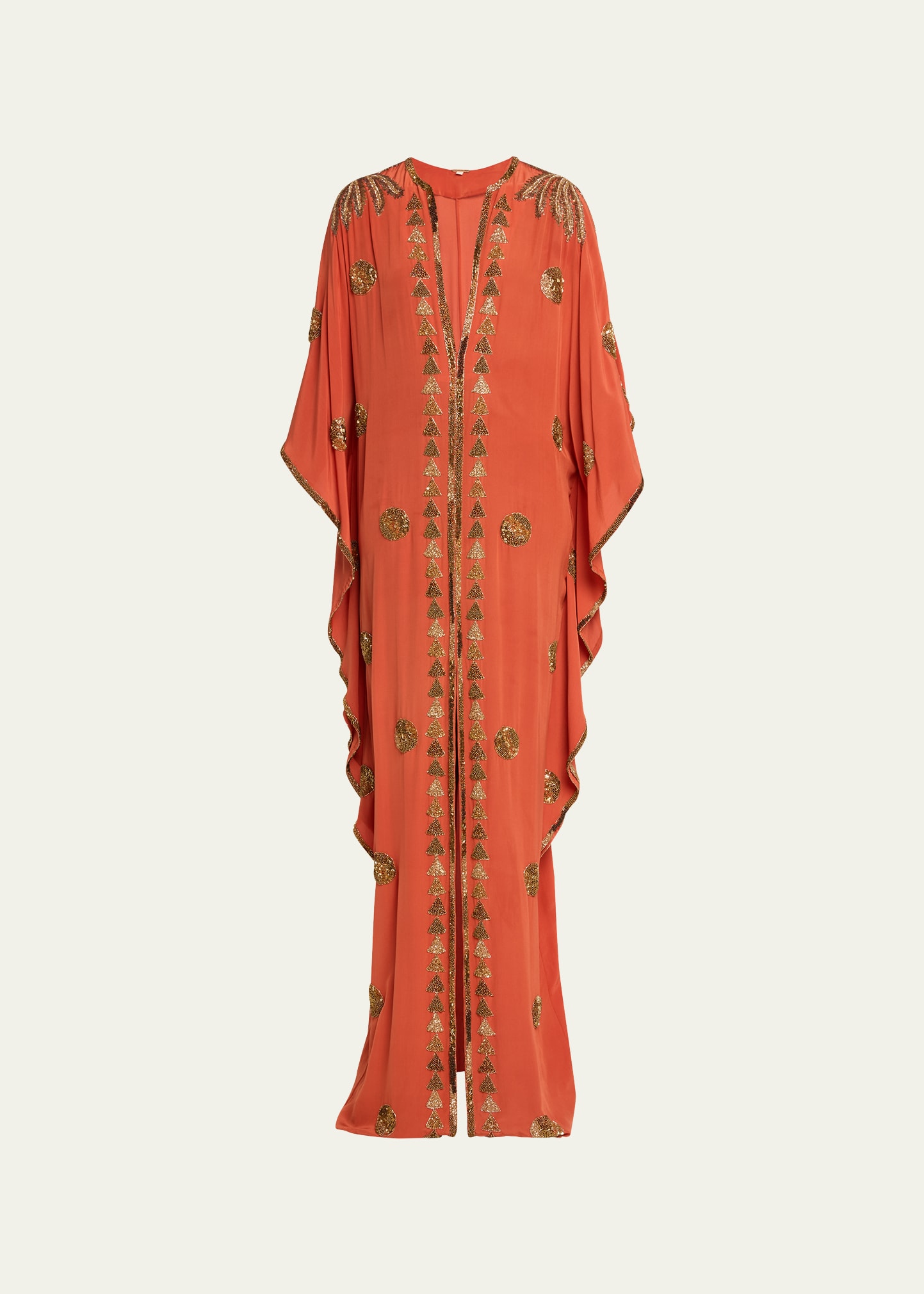 JOHANNA ORTIZ MYSTICAL GAUCHO SEQUINED BEADED TUNIC DRESS