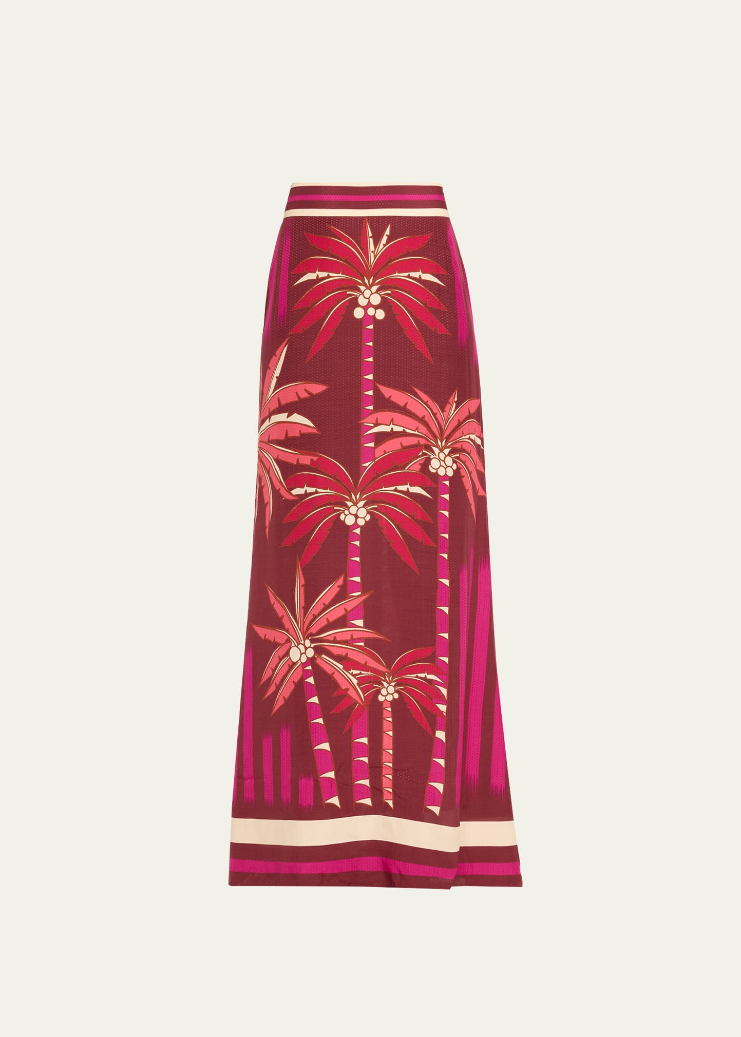 Johanna Ortiz Ritmo Llanero Palm Tree Maxi Skirt In Tropicana Ikat Wi