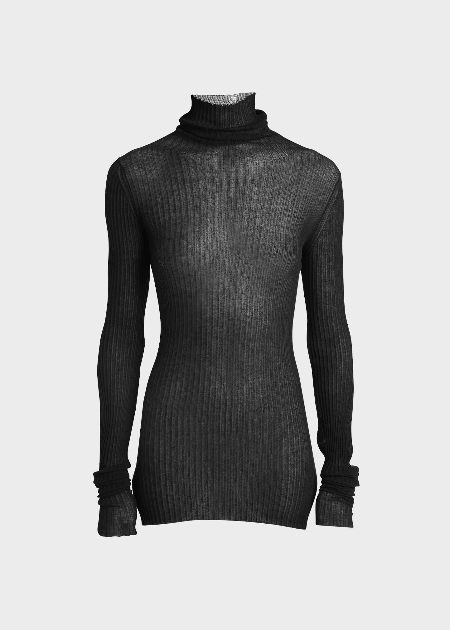 Quira Turtleneck Open-back Cutout Sweater In Q0009 Black