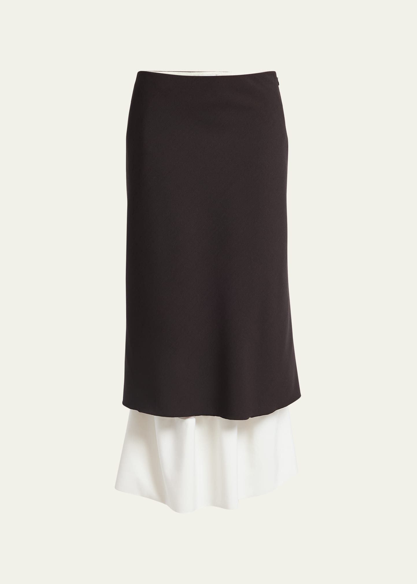 Quira Contrast Maxi Double Underskirt In Q4711 Black Coffe