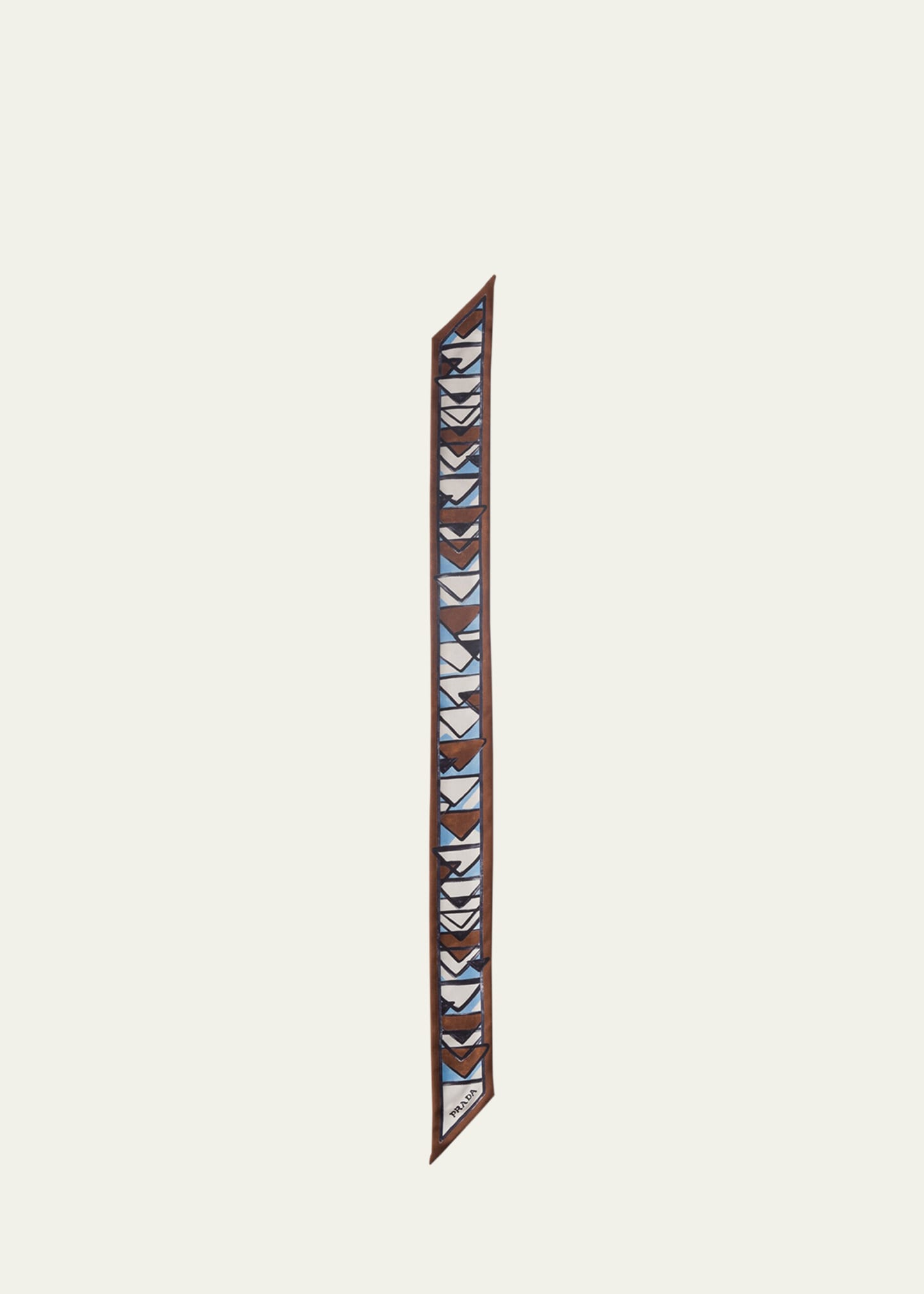Prada Printed Silk Twill Scarf In F0zd2 Celeste Tab