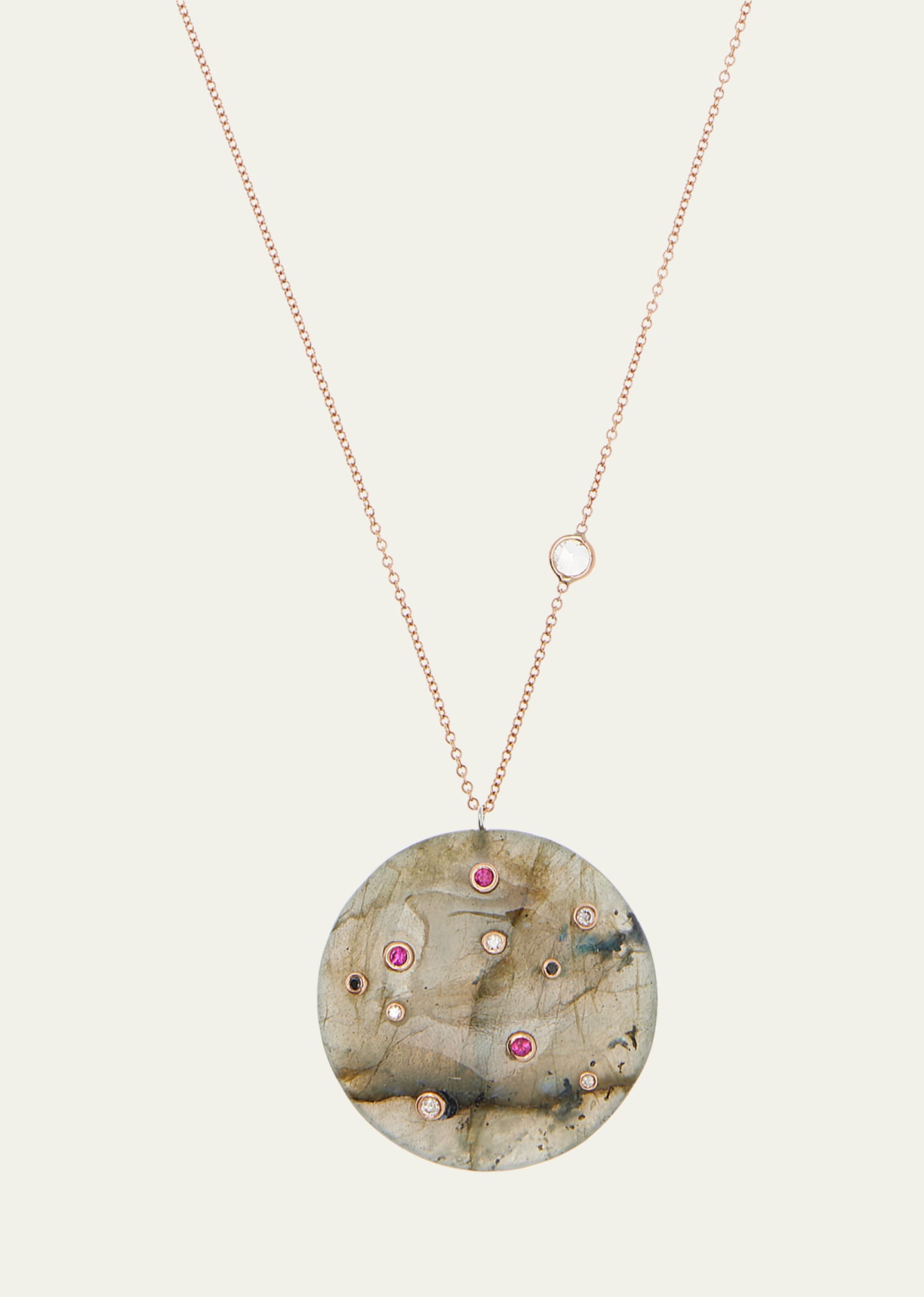 Constellation of Labradorite 14K Rose Gold Necklace