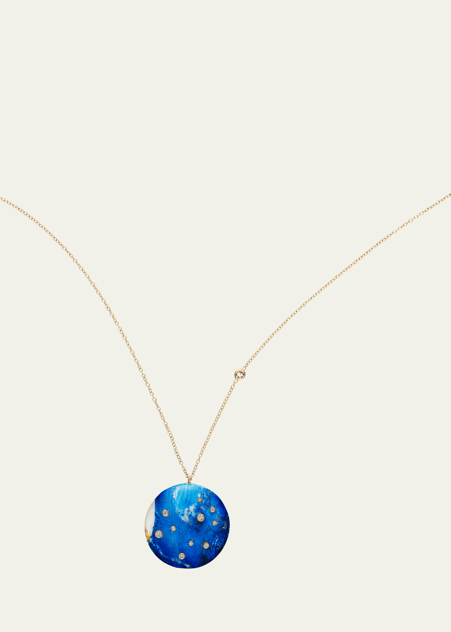 Constellation Lapis Pendant Necklace with Diamonds