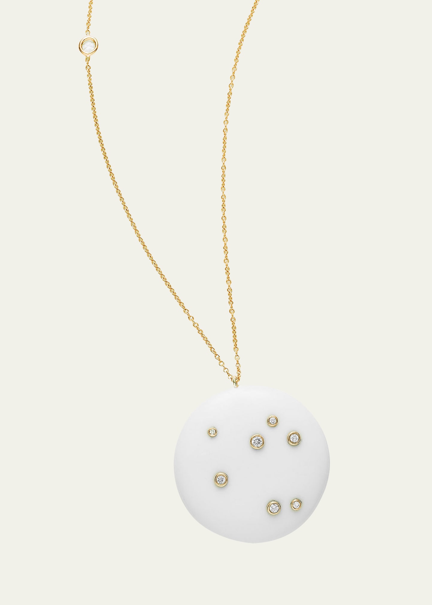 Mini Constellation White Onyx Necklace with Diamonds