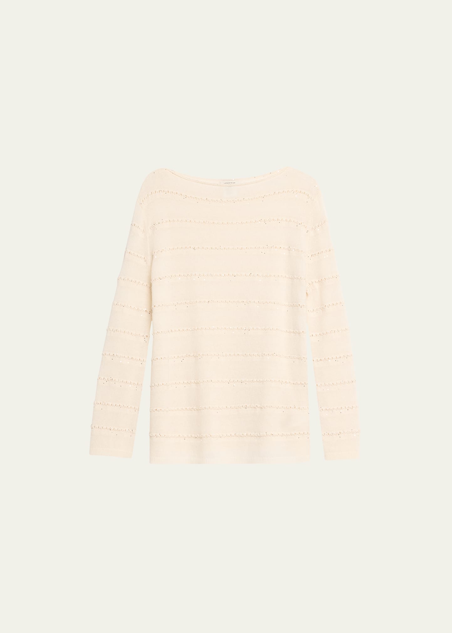 Cashmere Open-Knit Striped Sweater