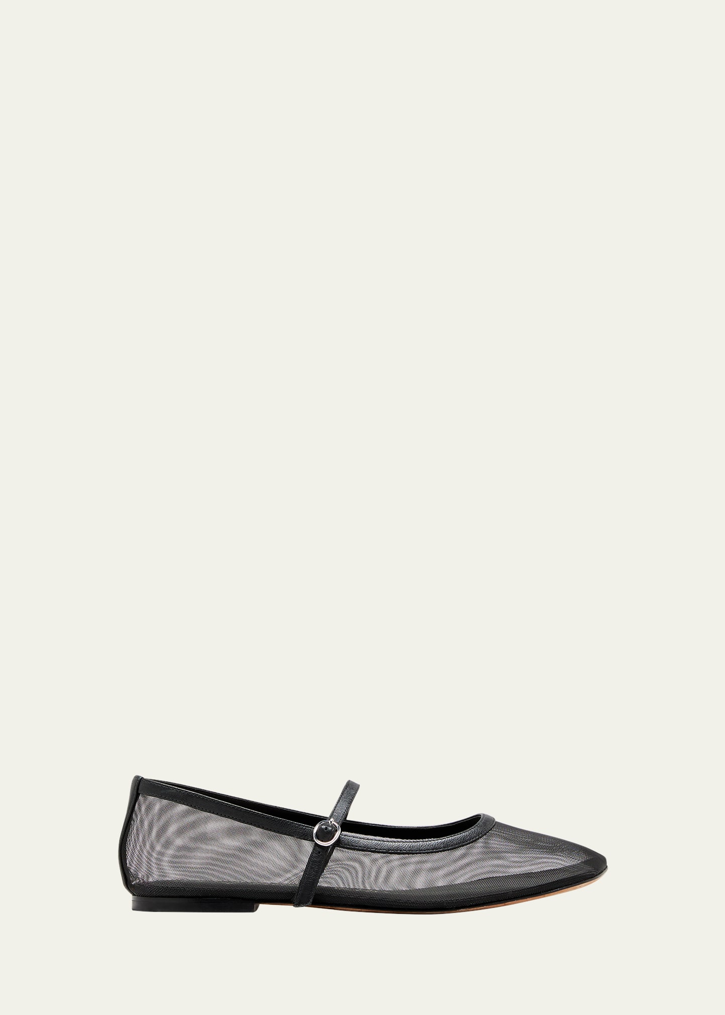 3.1 Phillip Lim Id Mesh Mary Jane Flat In Black