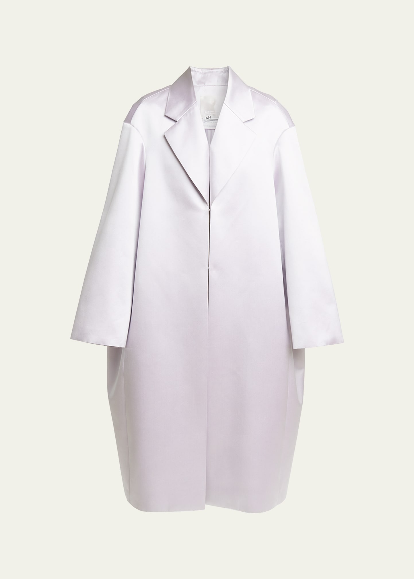Shop Givenchy Lighter Oversized Cocoon Silk Coat In Lilac