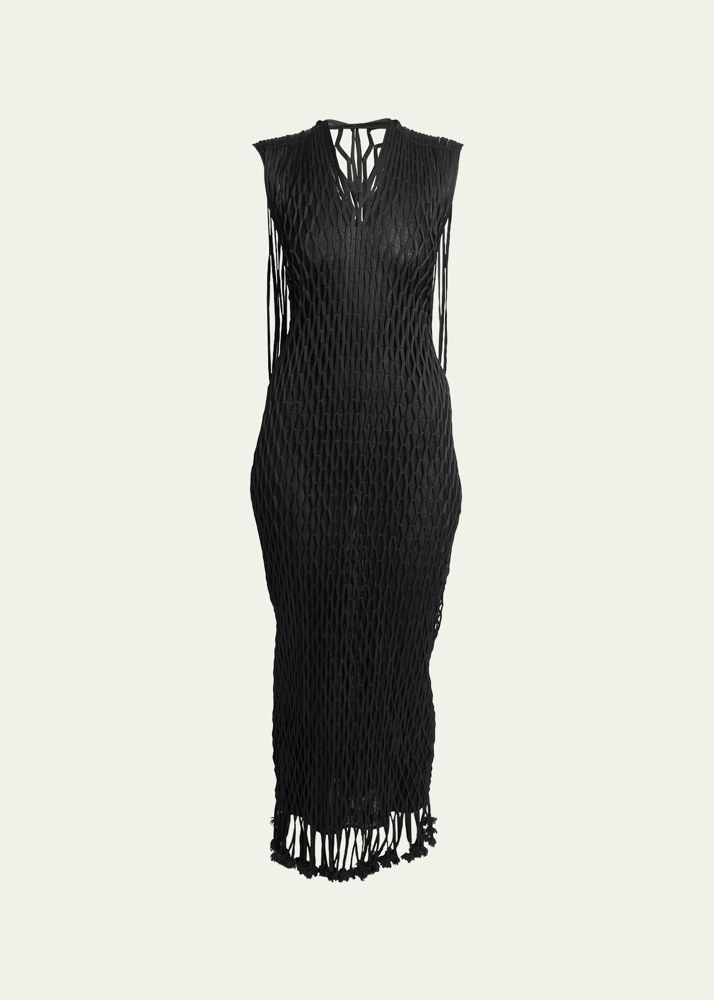 Shop Proenza Schouler Tauba Satin Ribbon Body-con Dress In Black