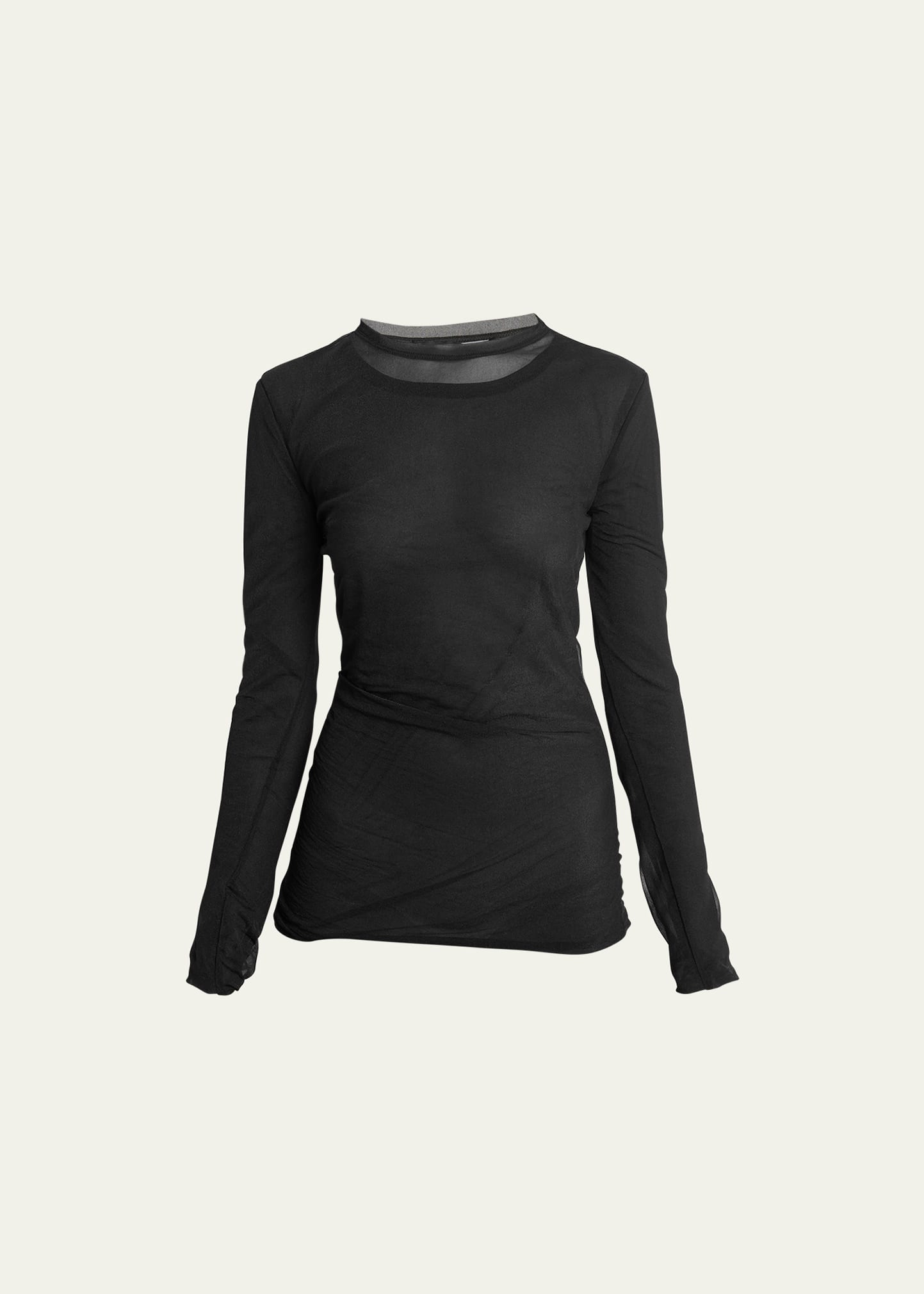 Shop Proenza Schouler Dara Double-layered Top In Black