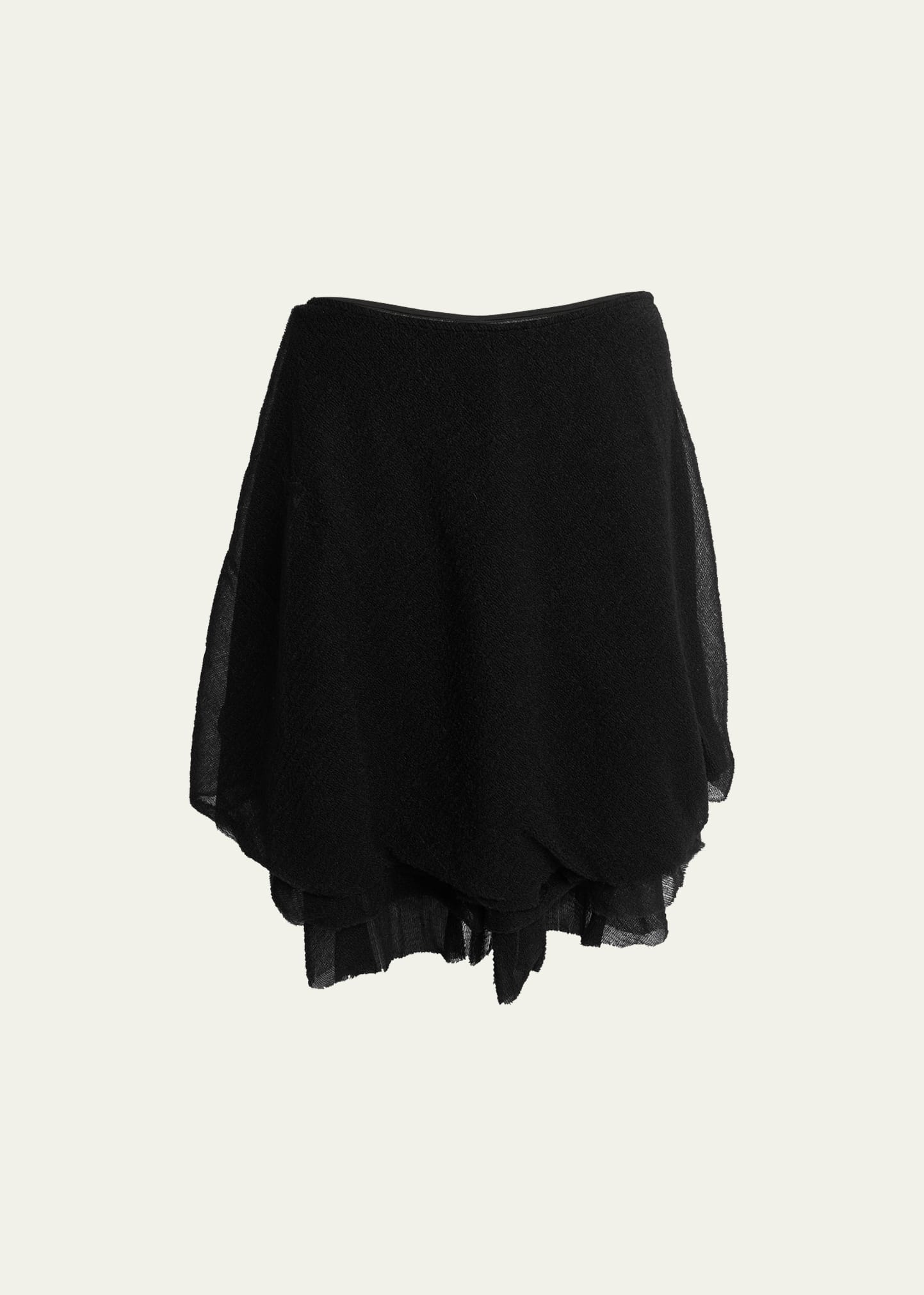 Proenza Schouler Julia Layered Mirco Pleat Jersey Skirt In Black