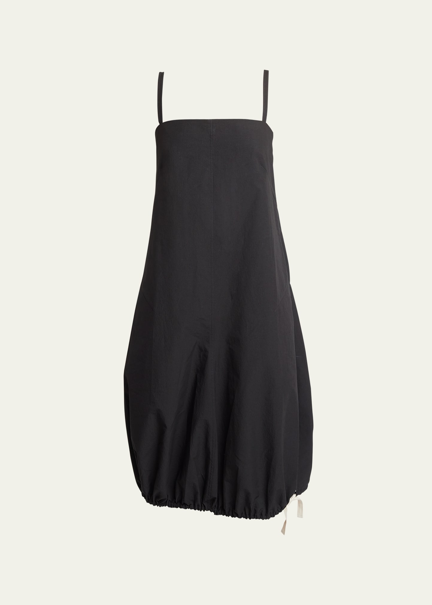 Shop Proenza Schouler Jacqueline Crinkle Poplin Drawstring Midi Dress In Black