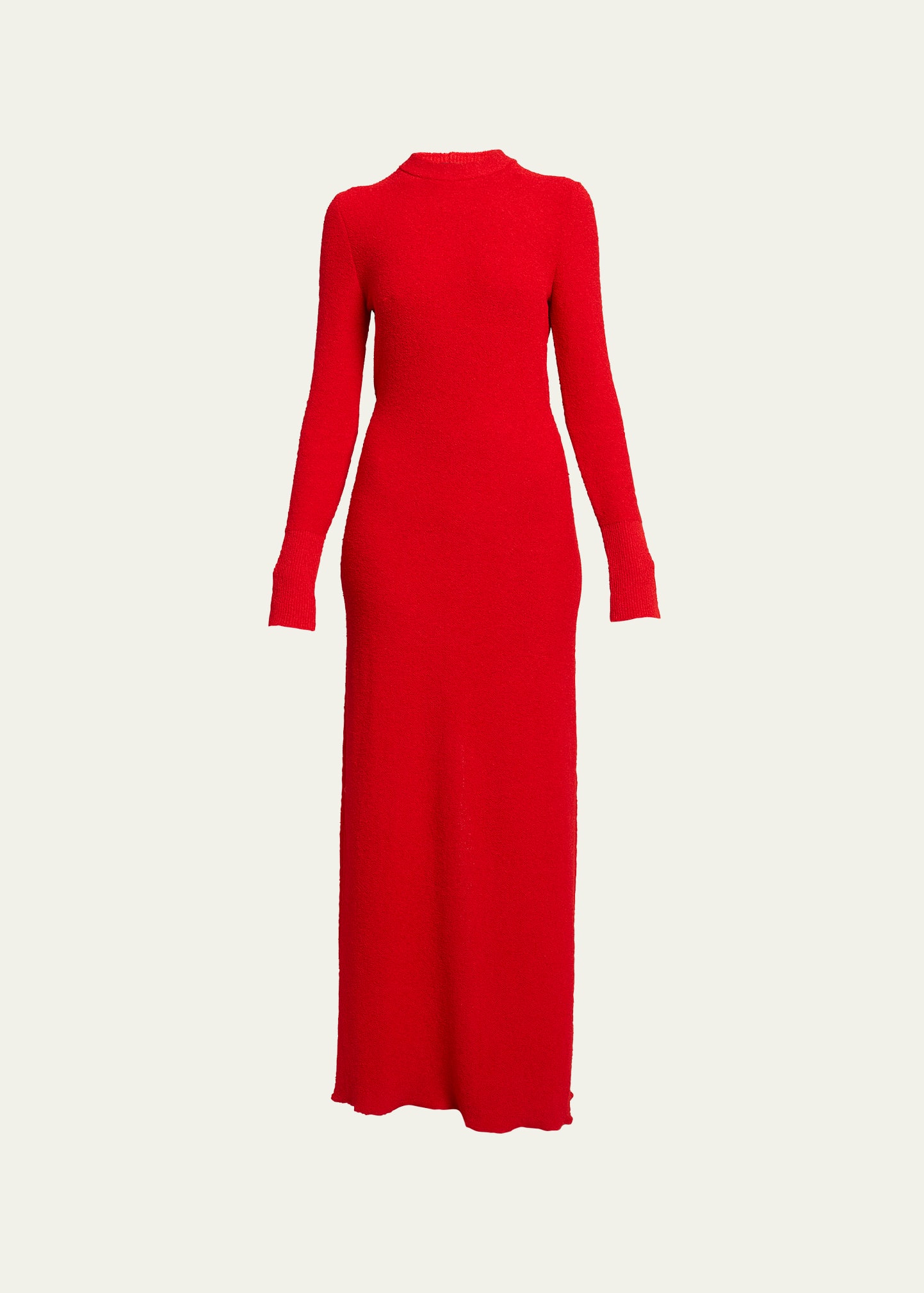 Proenza Schouler Lara Tie-detailed Knit Maxi Dress In Red
