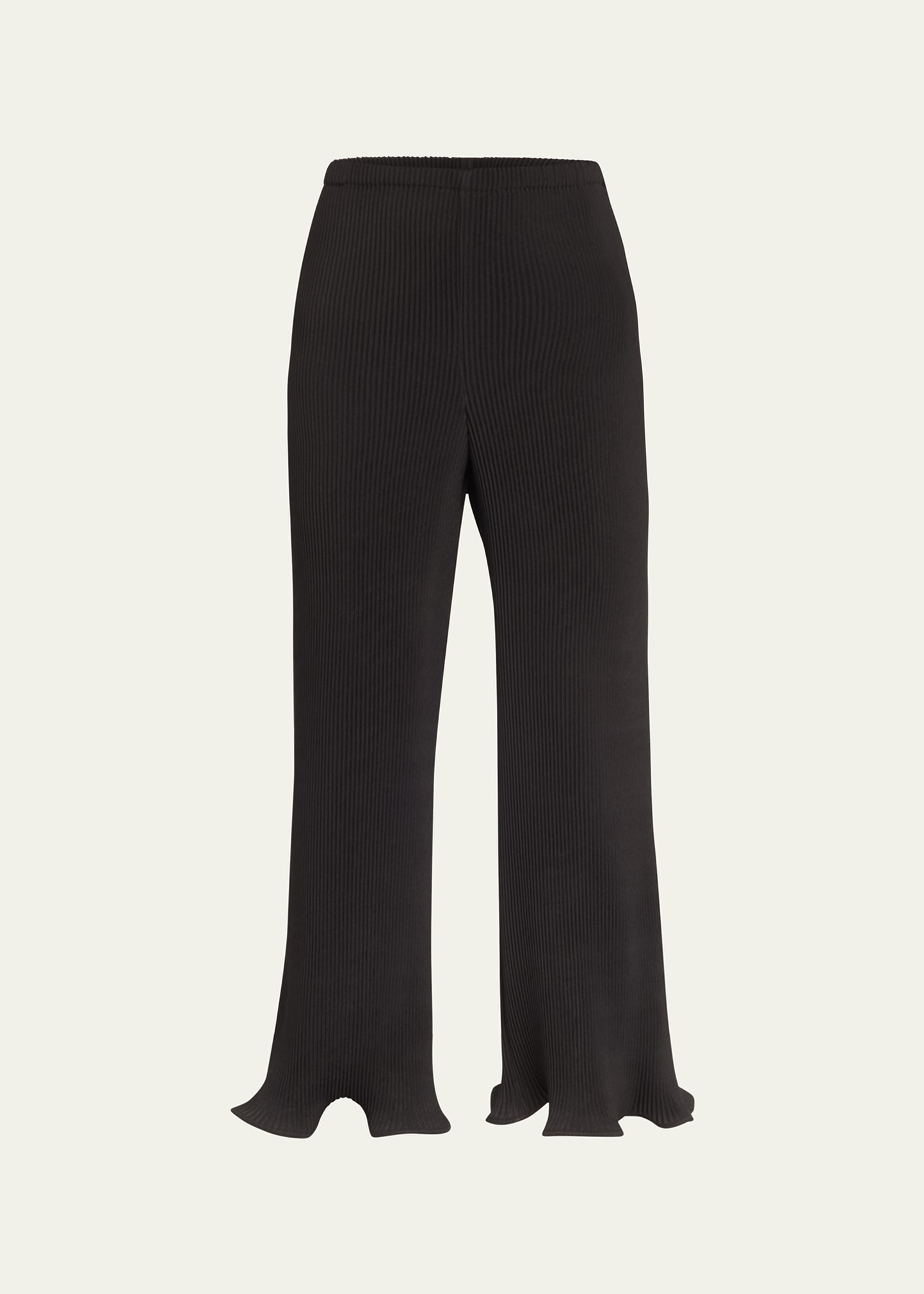 Melitta Baumeister Ripple Ruffle Cropped Pants In Blk